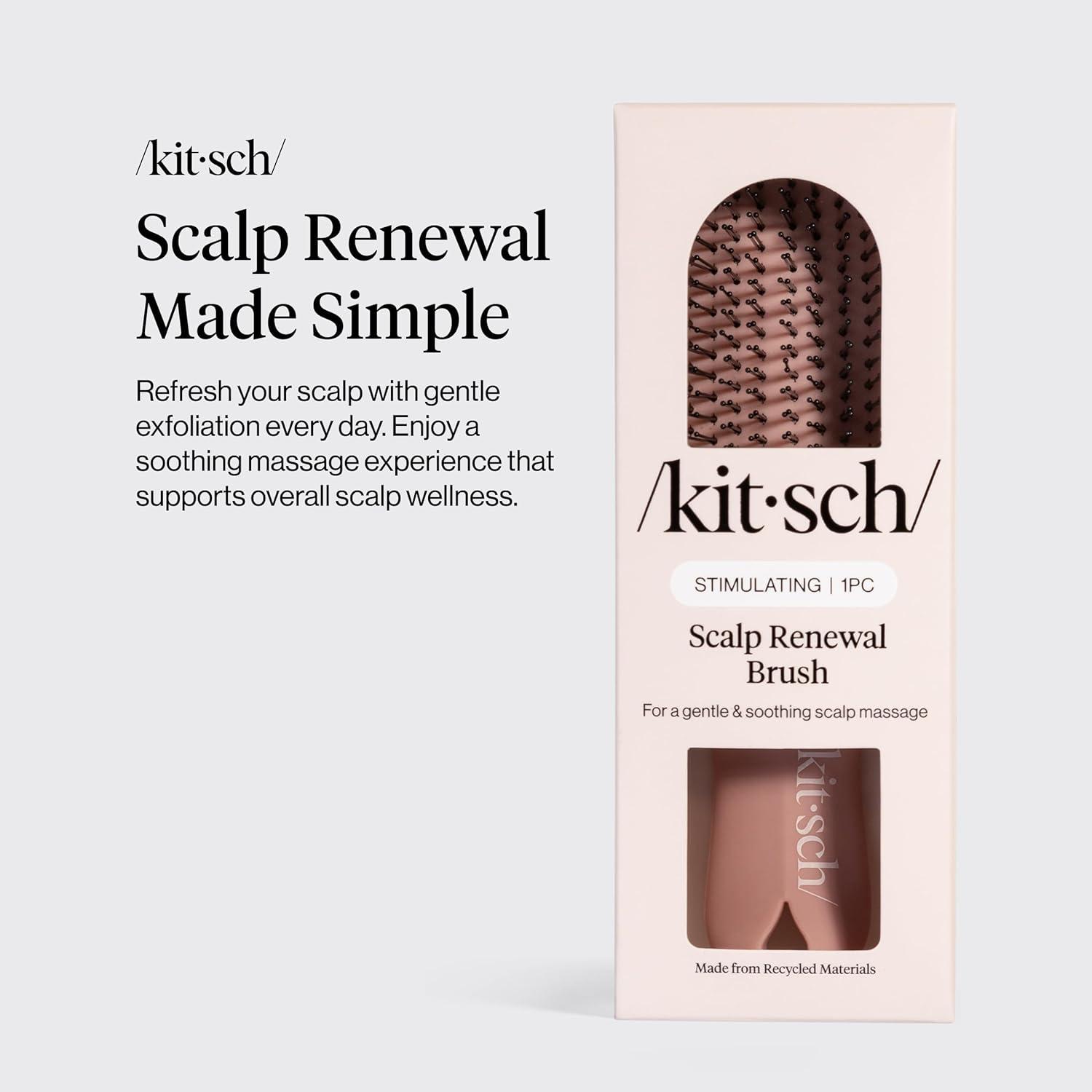 image:imageKitsch Scalp Renewal Brush Exfoliating amp Scalp Massager for Hair Growth Gentle Head Massage Brush to Remove Buildup Boost Circulation amp Relaxing Head Scrubber for Washing Hair Terracotta