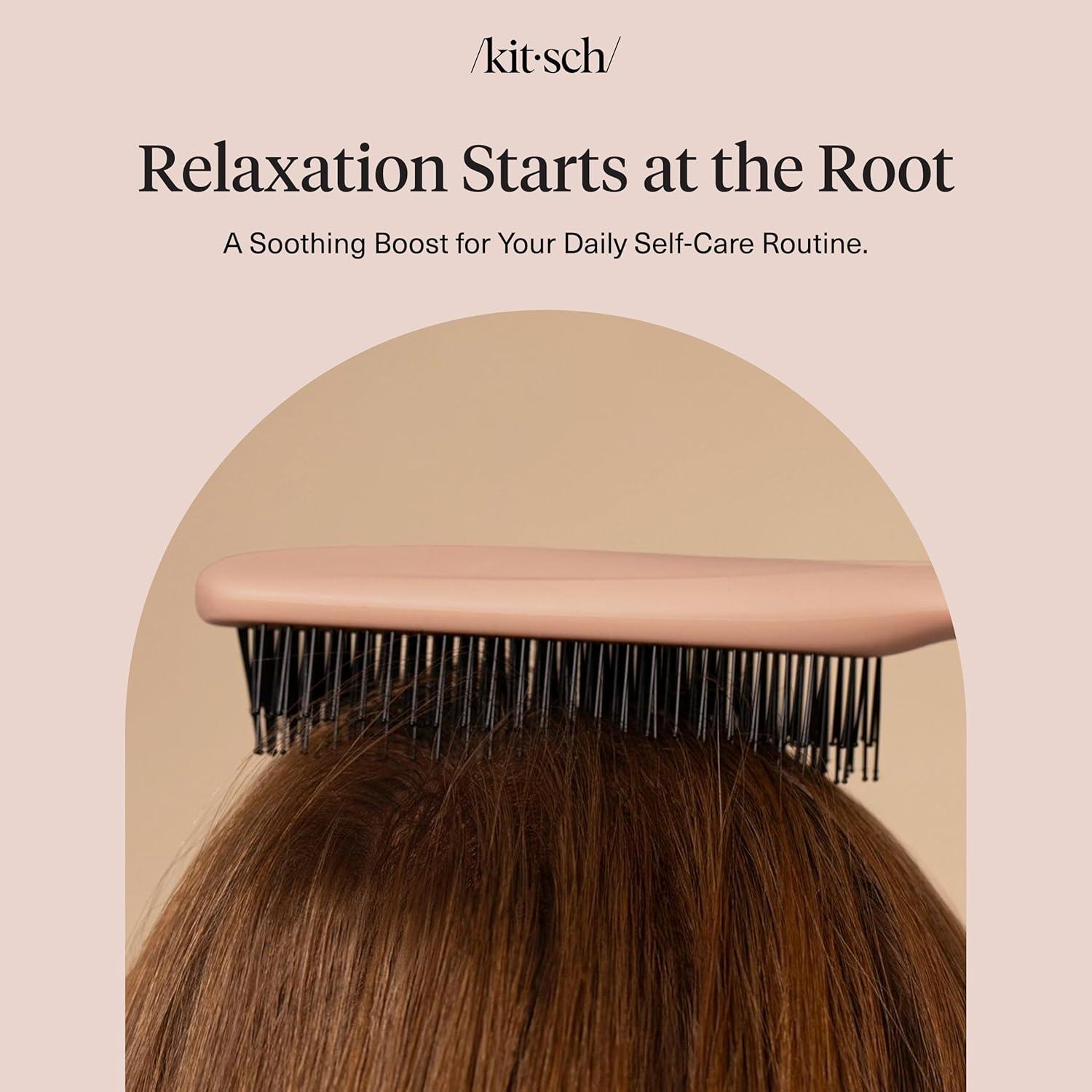 image:imageKitsch Scalp Renewal Brush Exfoliating amp Scalp Massager for Hair Growth Gentle Head Massage Brush to Remove Buildup Boost Circulation amp Relaxing Head Scrubber for Washing Hair Terracotta