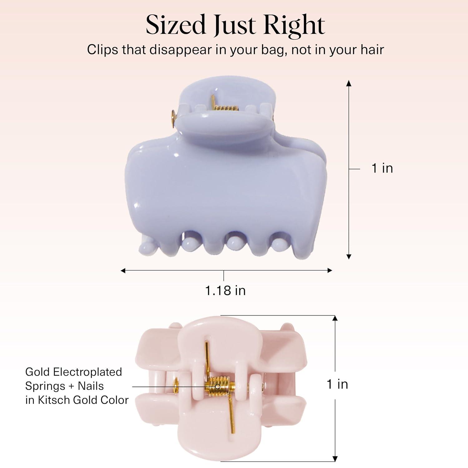 image:imageKitsch Small Hair Clips for Women Stays In Place Without Pulling or Snagging Durable Plastic Sturdy Small Claw Clips Ideal Gifts for Women Black amp Tortoise 6 PcsGarden Bouquet