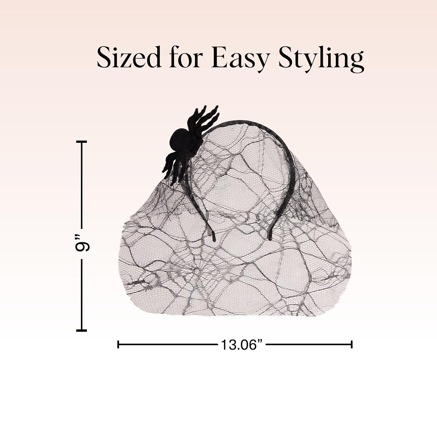 image:imageKitsch Veil Headband Black Headband with Statement Spiderweb Veil Fashion Hair Accessories for Women Halloween Costume Parties Witchy Nights amp SpookyChic Outfits Ideal Gifts for WomenSpiderweb