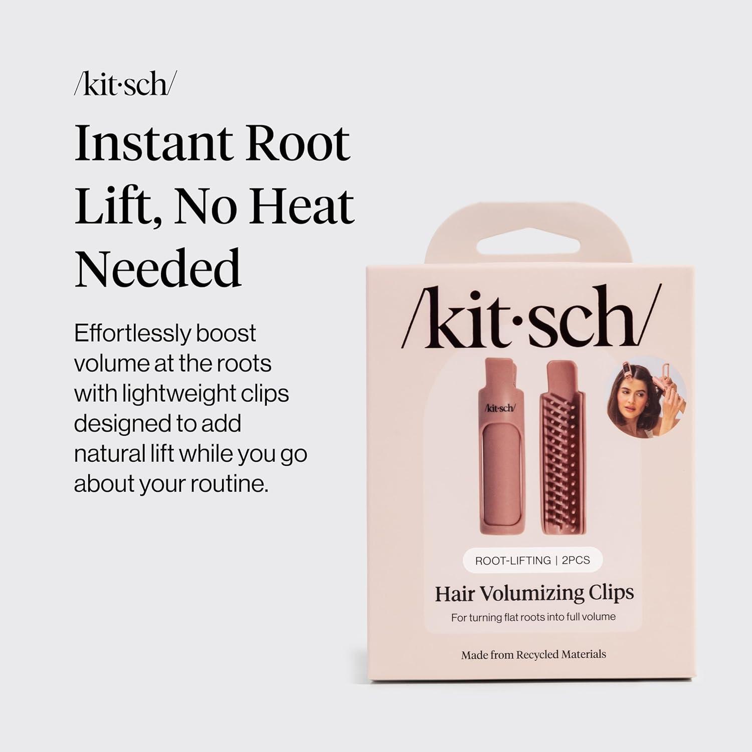 image:imageKitsch Volumizing Hair Clips For Styling for Women Hair Rollers for Women amp Volumed Curls Volumizing Hair Products Hair Roller Clips for Effortless and FrizzFree Curls That Last 2pc Terracotta