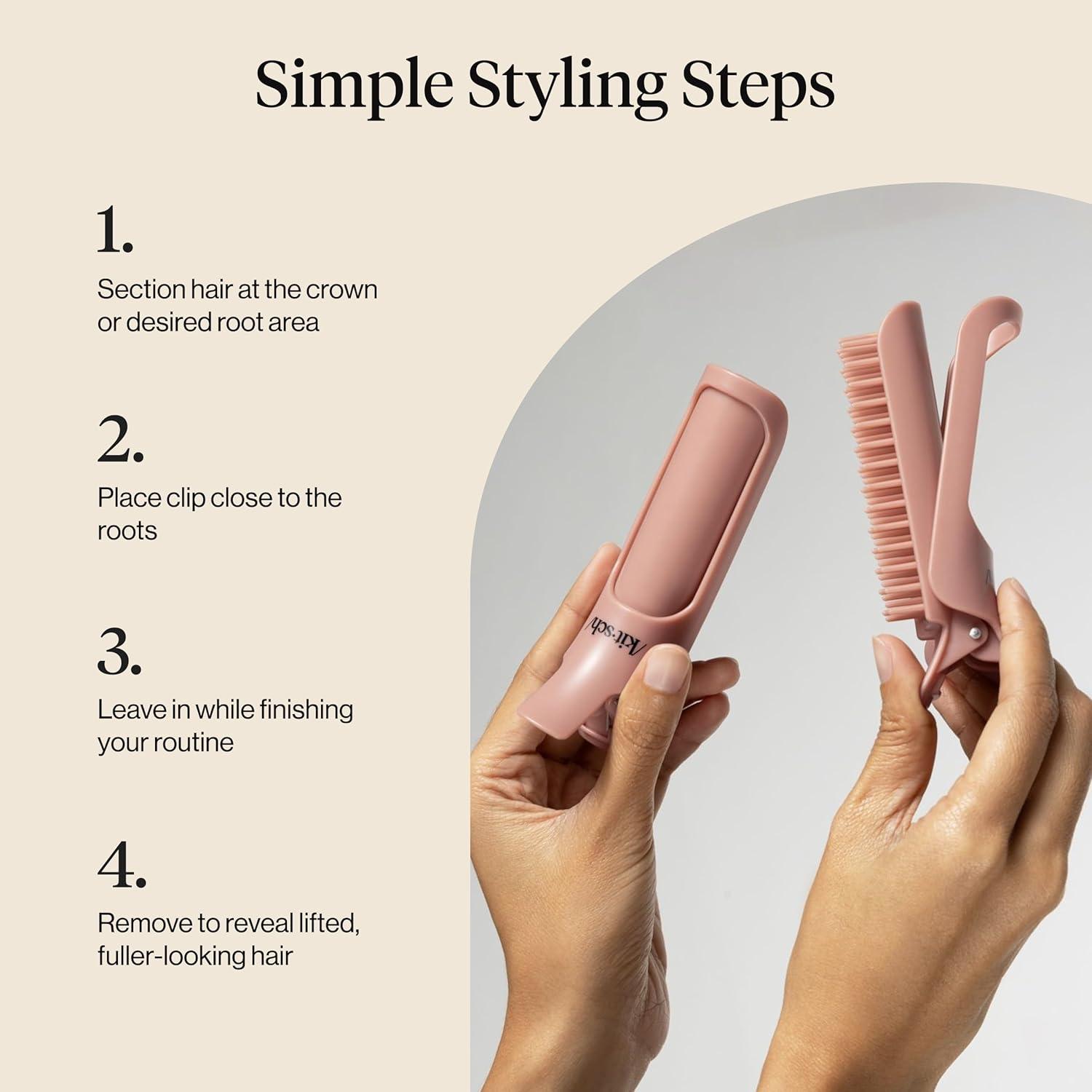 image:imageKitsch Volumizing Hair Clips For Styling for Women Hair Rollers for Women amp Volumed Curls Volumizing Hair Products Hair Roller Clips for Effortless and FrizzFree Curls That Last 2pc Terracotta