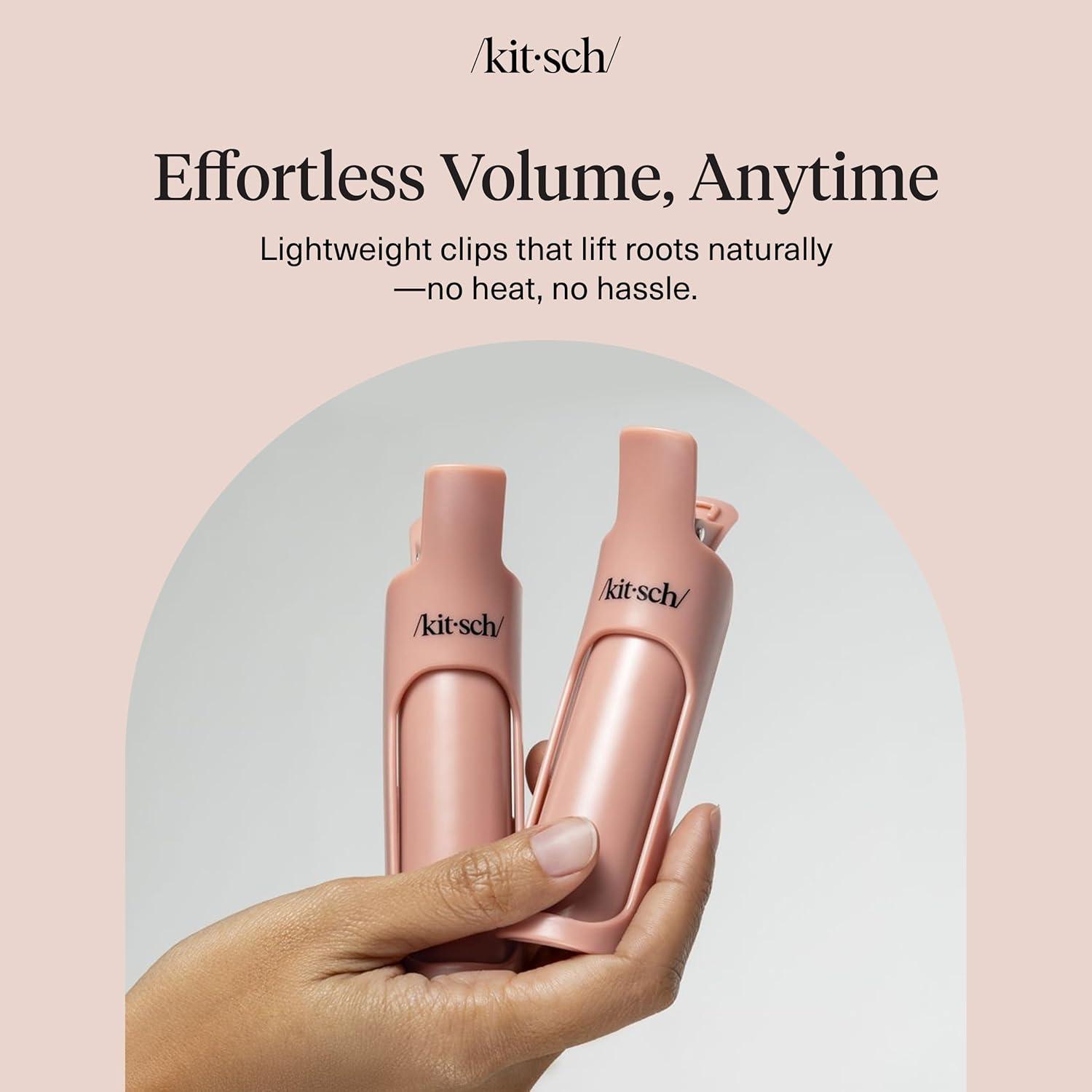 image:imageKitsch Volumizing Hair Clips For Styling for Women Hair Rollers for Women amp Volumed Curls Volumizing Hair Products Hair Roller Clips for Effortless and FrizzFree Curls That Last 2pc Terracotta