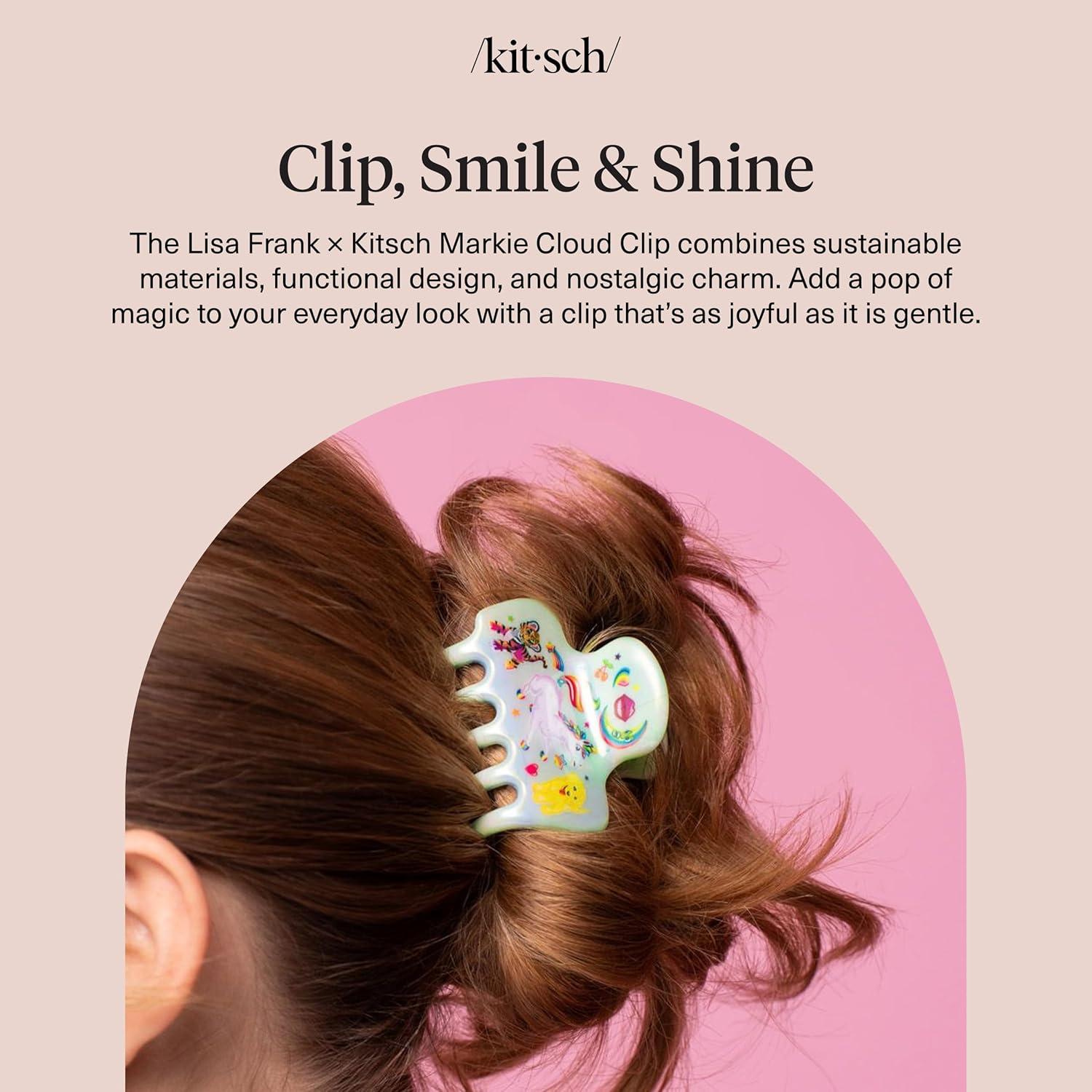 image:imageKitsch x Hello Kitty Medium Hair Clips for Women Strong Hold Claw Clips for Thick or Thin Hair Recycled Plastic NonSlip Durable Ideal Gifts For Women White with Red BowsMarkie