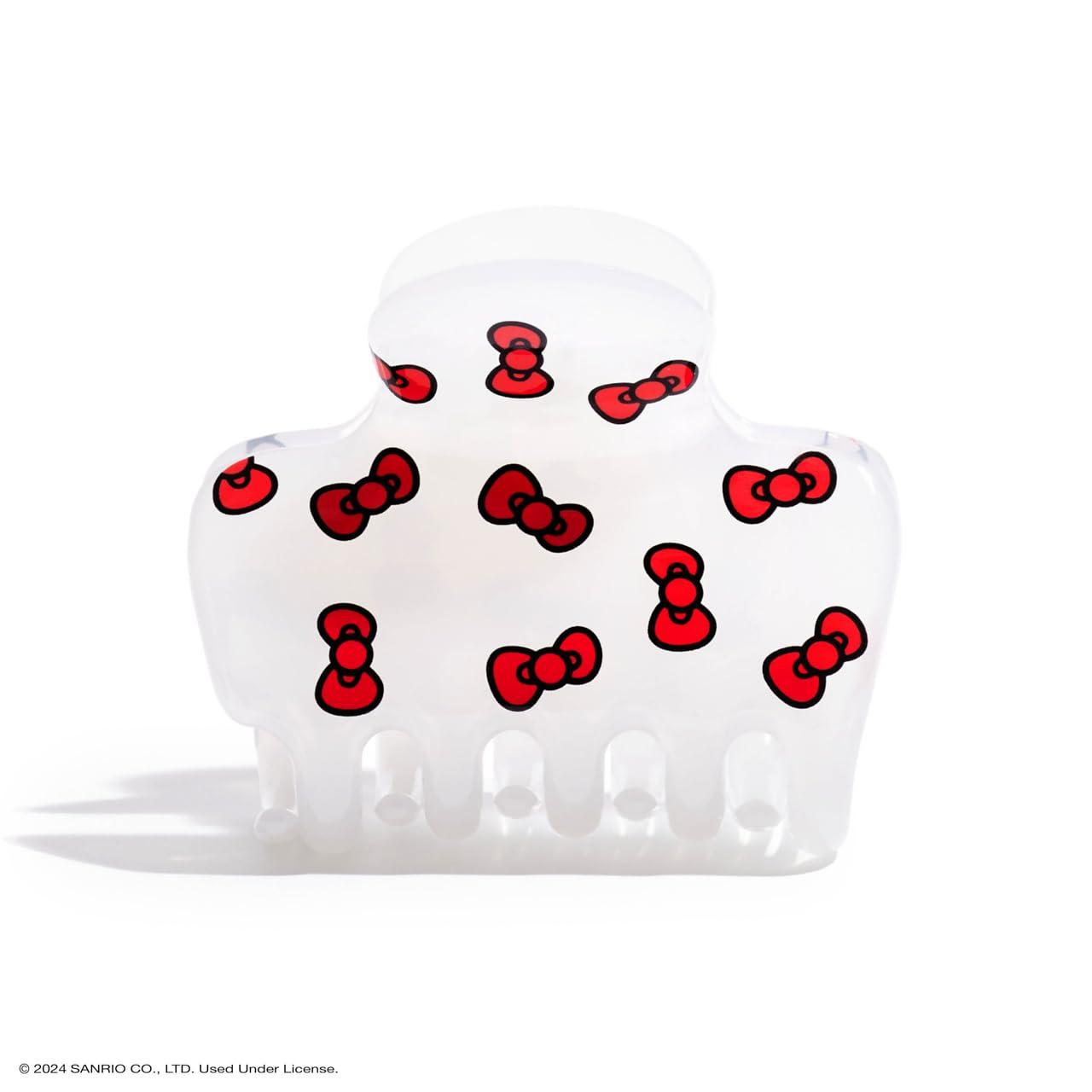 image:imageKitsch x Hello Kitty Medium Hair Clips for Women Strong Hold Claw Clips for Thick or Thin Hair Recycled Plastic NonSlip Durable Ideal Gifts For Women White with Red BowsRed Kitty Bows