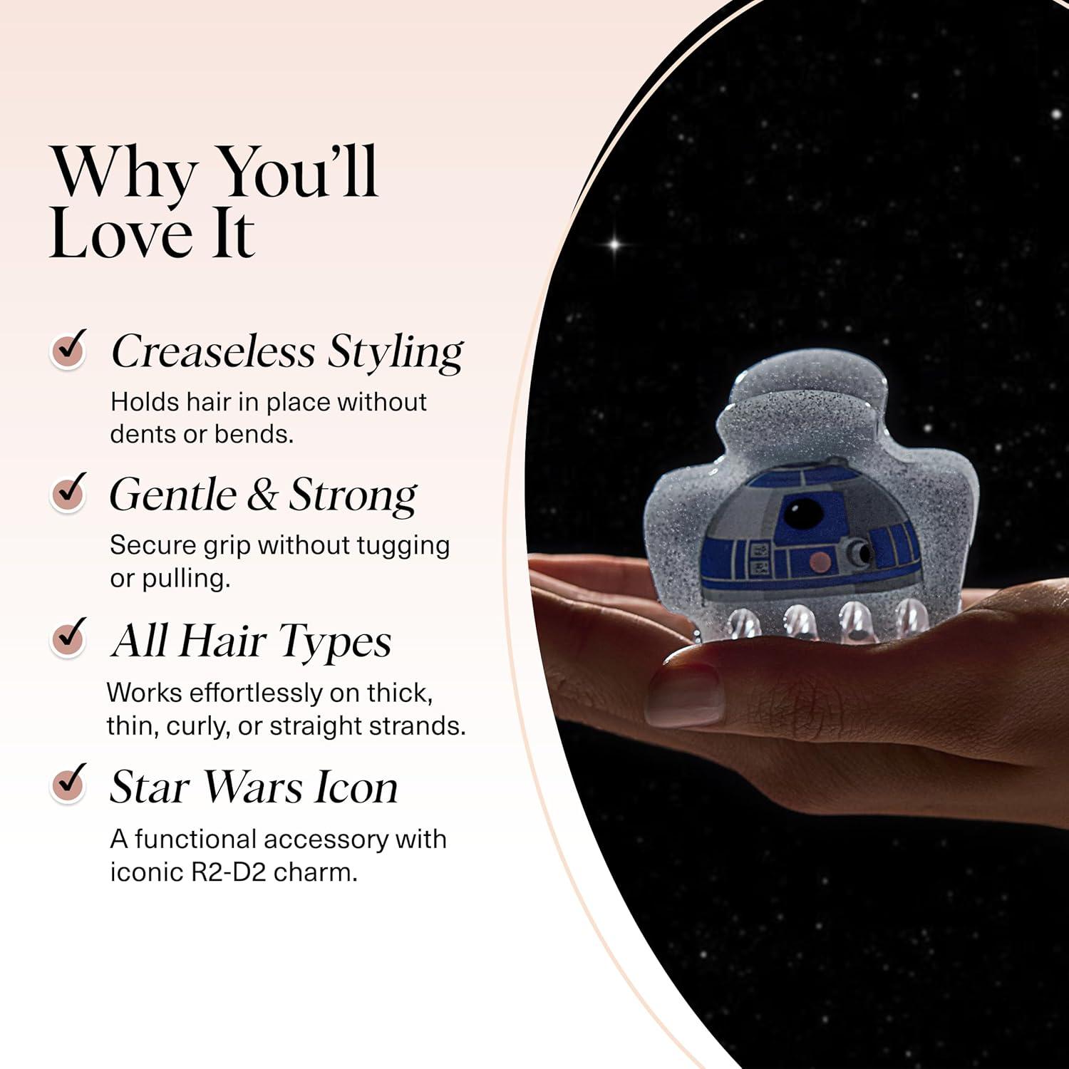 image:imageKitsch x Hello Kitty Medium Hair Clips for Women Strong Hold Claw Clips for Thick or Thin Hair Recycled Plastic NonSlip Durable Ideal Gifts For Women White with Red BowsR2D2
