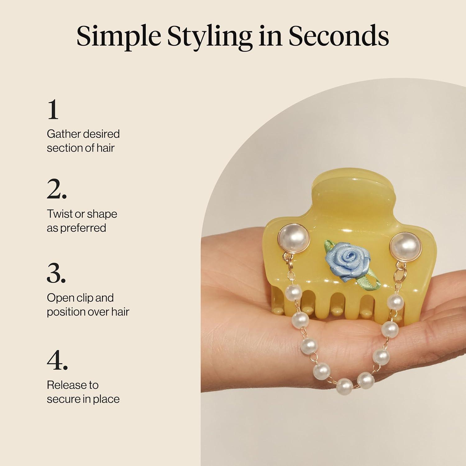image:imageKitsch x Hello Kitty Medium Hair Clips for Women Strong Hold Claw Clips for Thick or Thin Hair Recycled Plastic NonSlip Durable Ideal Gifts For Women White with Red BowsCoastal Cottage