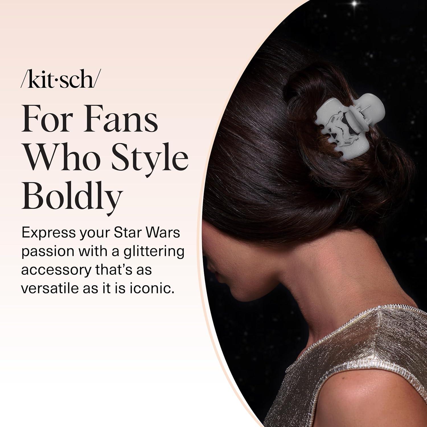 image:imageKitsch x Hello Kitty Medium Hair Clips for Women Strong Hold Claw Clips for Thick or Thin Hair Recycled Plastic NonSlip Durable Ideal Gifts For Women White with Red BowsStormtrooper