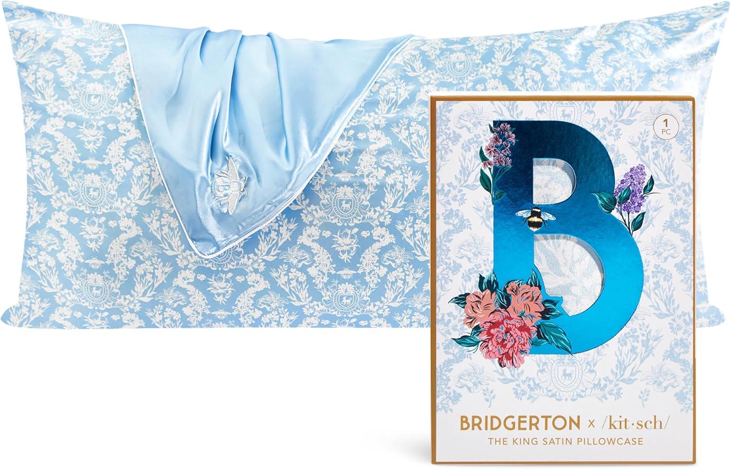image:imageLisa Frank x Kitsch Satin Pillowcase with Zipper for Hair amp Skin Softer Than Silk Pillow Cases Smooth Cooling Satin Pillow Case WrinkleFree King Size Satin Pillow Case 19x36 Rainbow LeopardBridgerton Toile De Blue