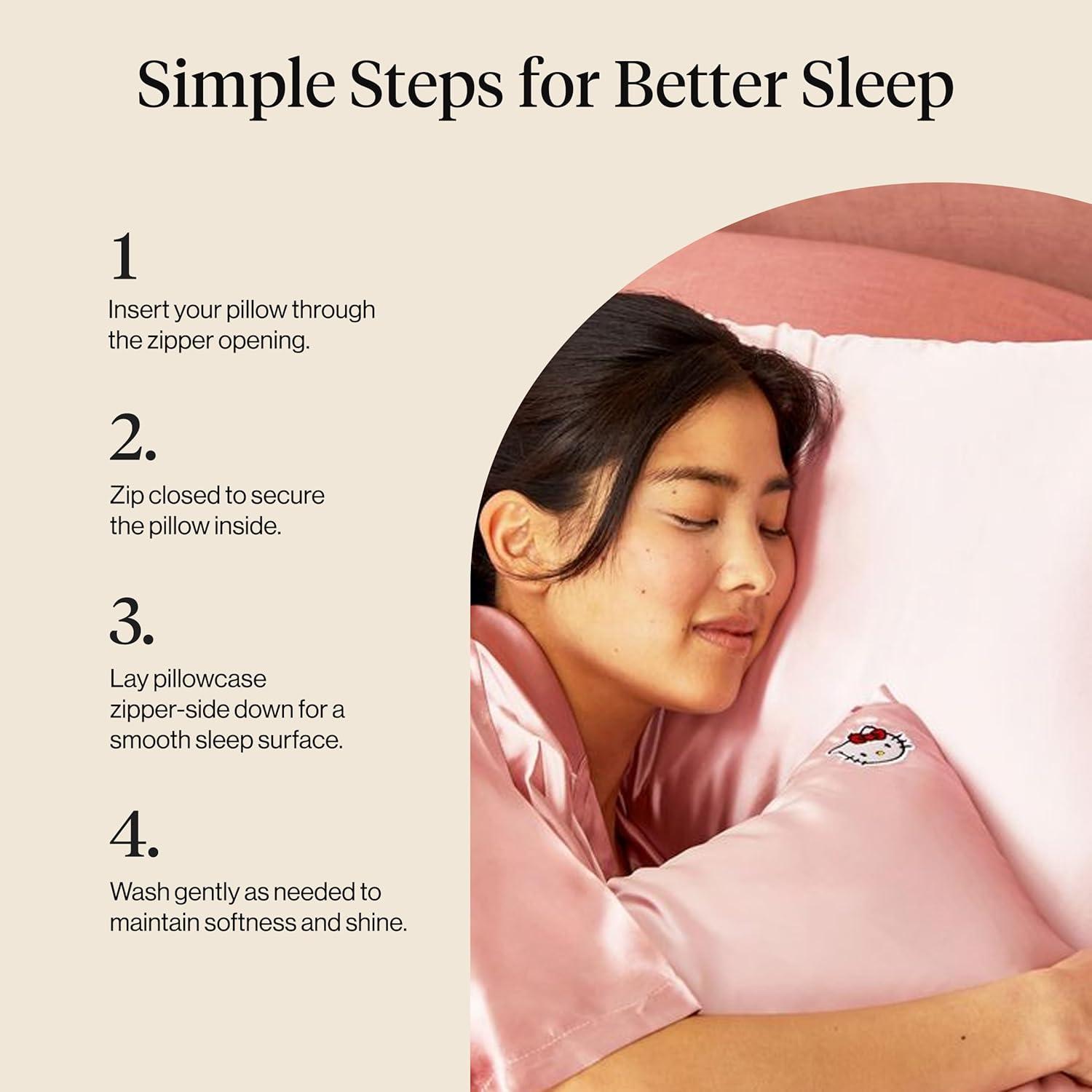 image:imageLisa Frank x Kitsch Satin Pillowcase with Zipper for Hair amp Skin Softer Than Silk Pillow Cases Smooth Cooling Satin Pillow Case WrinkleFree King Size Satin Pillow Case 19x36 Rainbow LeopardHello Kitty Pink Kitty Face