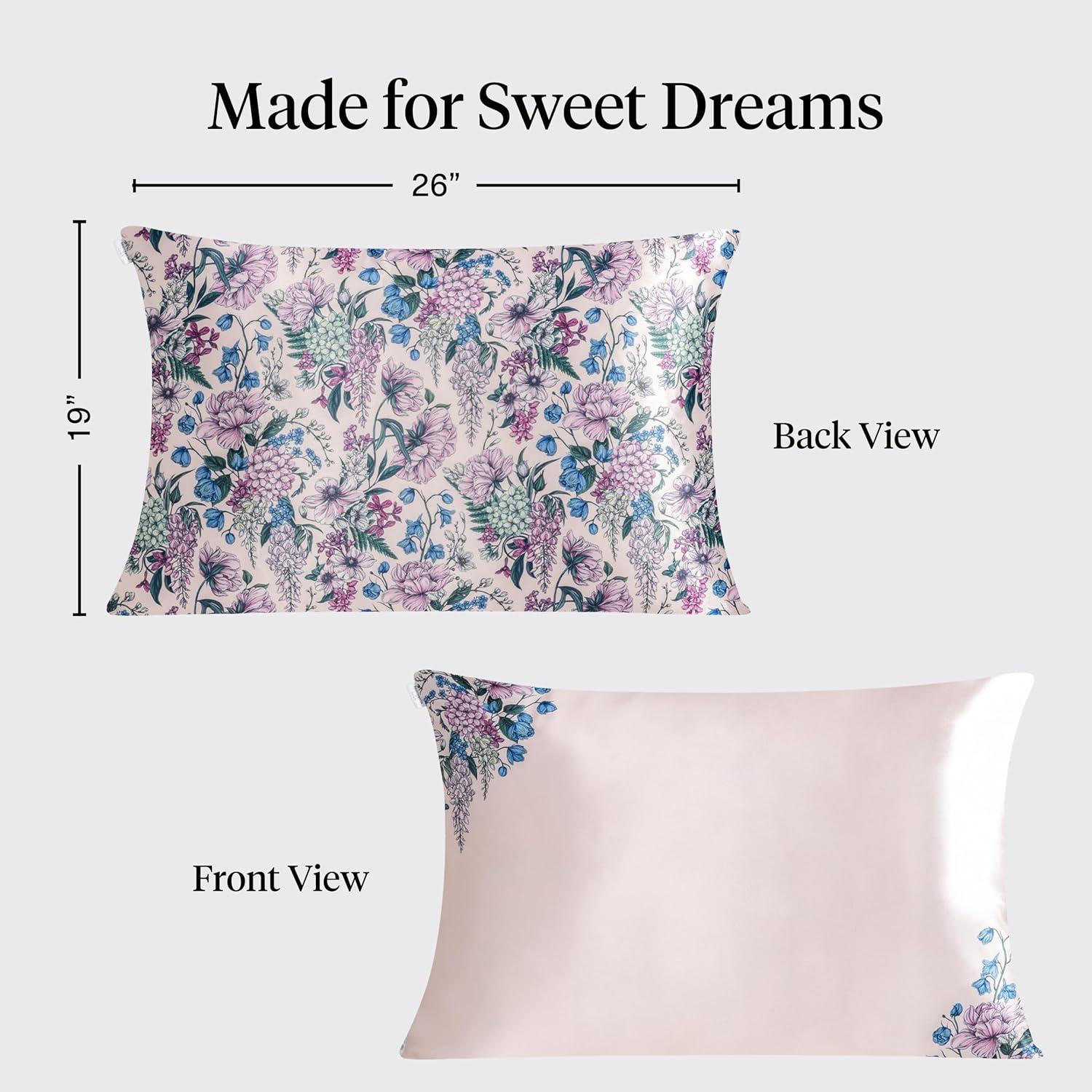 image:imageLisa Frank x Kitsch Satin Pillowcase with Zipper for Hair amp Skin Softer Than Silk Pillow Cases Smooth Cooling Satin Pillow Case WrinkleFree King Size Satin Pillow Case 19x36 Rainbow LeopardWisteria