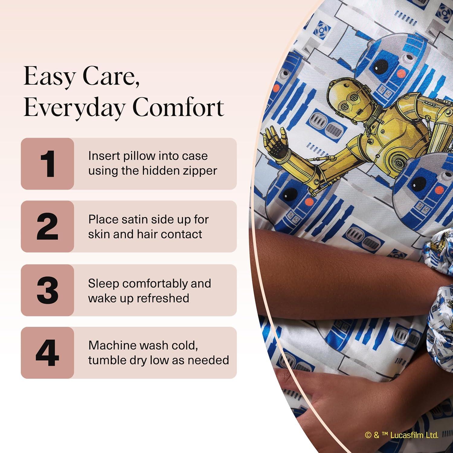 image:imageLisa Frank x Kitsch Satin Pillowcase with Zipper for Hair amp Skin Softer Than Silk Pillow Cases Smooth Cooling Satin Pillow Case WrinkleFree King Size Satin Pillow Case 19x36 Rainbow LeopardR2d2 C3po