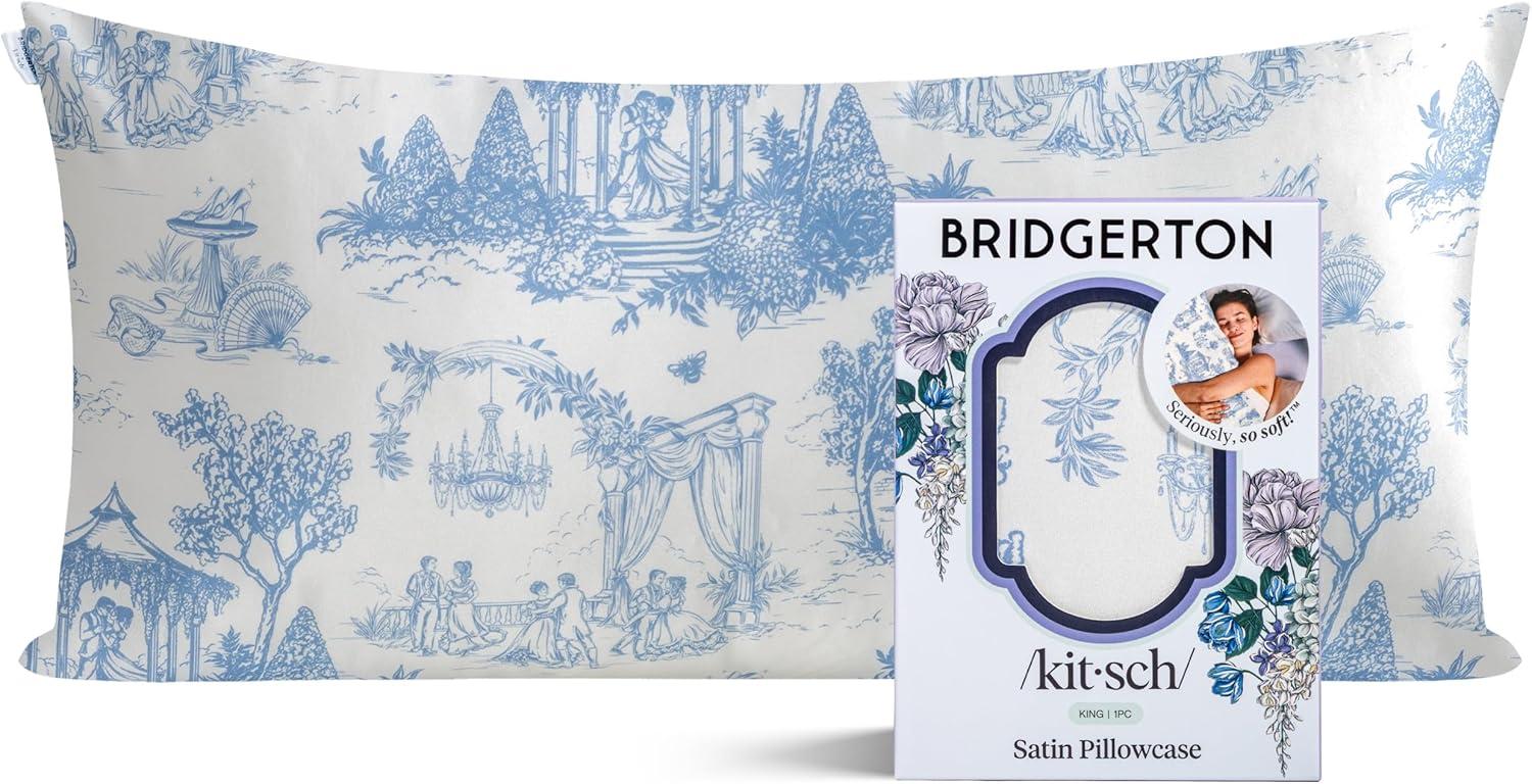 image:imageLisa Frank x Kitsch Satin Pillowcase with Zipper for Hair amp Skin Softer Than Silk Pillow Cases Smooth Cooling Satin Pillow Case WrinkleFree King Size Satin Pillow Case 19x36 Rainbow LeopardGarden Toile