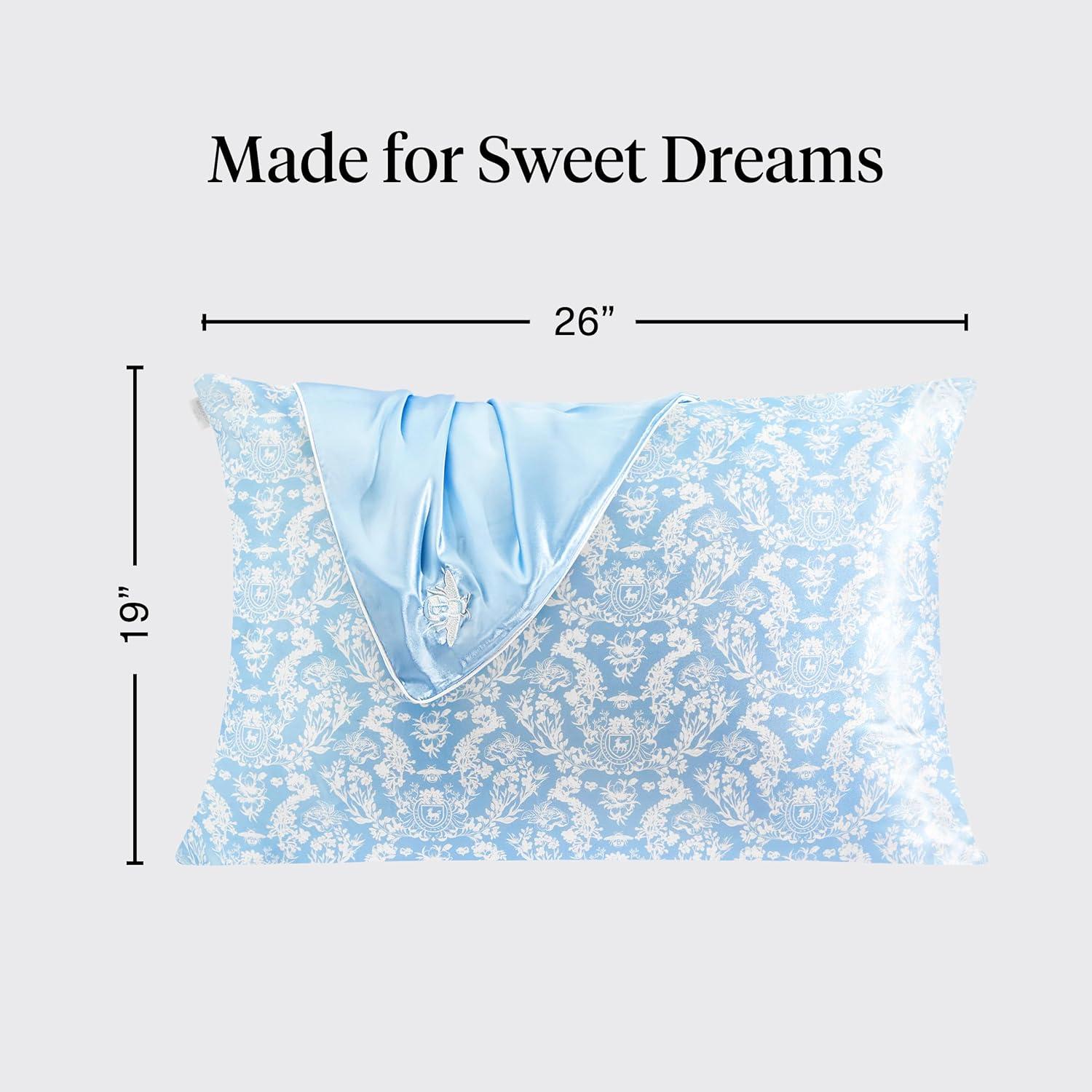 image:imageLisa Frank x Kitsch Satin Pillowcase with Zipper for Hair amp Skin Softer Than Silk Pillow Cases Smooth Cooling Satin Pillow Case WrinkleFree King Size Satin Pillow Case 19x36 Rainbow LeopardBridgerton Toile De Blue