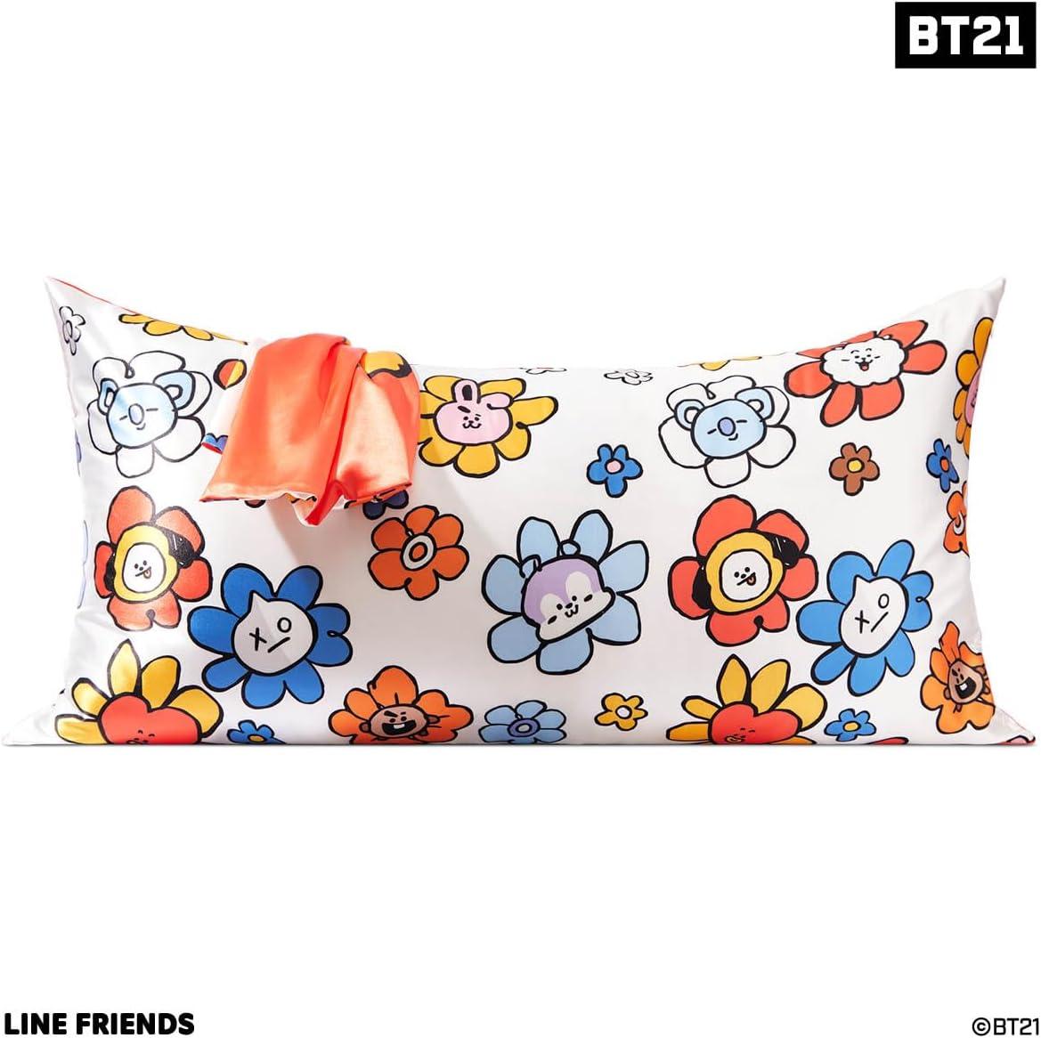 image:imageLisa Frank x Kitsch Satin Pillowcase with Zipper for Hair amp Skin Softer Than Silk Pillow Cases Smooth Cooling Satin Pillow Case WrinkleFree King Size Satin Pillow Case 19x36 Rainbow LeopardBt21 Tata