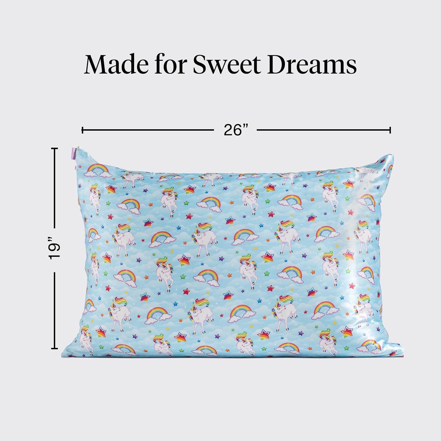 image:imageLisa Frank x Kitsch Satin Pillowcase with Zipper for Hair amp Skin Softer Than Silk Pillow Cases Smooth Cooling Satin Pillow Case WrinkleFree King Size Satin Pillow Case 19x36 Rainbow LeopardMarkietm