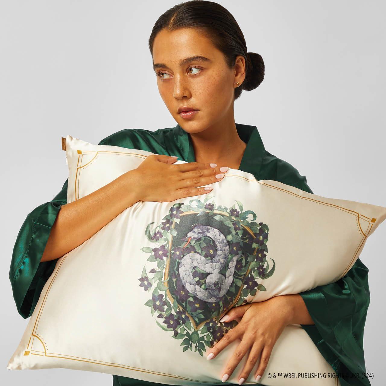 image:imageLisa Frank x Kitsch Satin Pillowcase with Zipper for Hair amp Skin Softer Than Silk Pillow Cases Smooth Cooling Satin Pillow Case WrinkleFree King Size Satin Pillow Case 19x36 Rainbow LeopardHarry Potter Slytherin