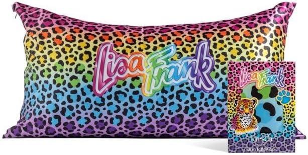 image:imageLisa Frank x Kitsch Satin Pillowcase with Zipper for Hair amp Skin Softer Than Silk Pillow Cases Smooth Cooling Satin Pillow Case WrinkleFree King Size Satin Pillow Case 19x36 Rainbow LeopardRainbow Leopard