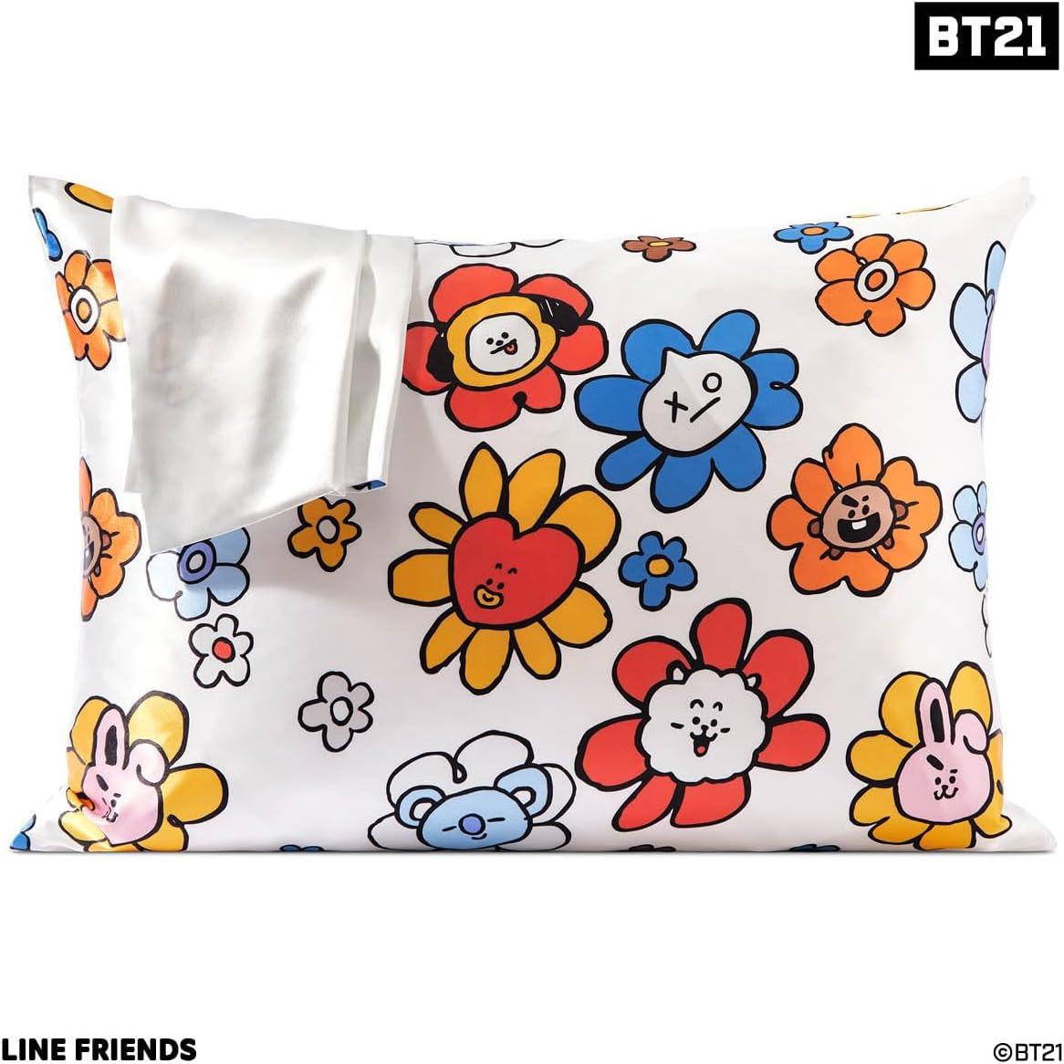 image:imageLisa Frank x Kitsch Satin Pillowcase with Zipper for Hair amp Skin Softer Than Silk Pillow Cases Smooth Cooling Satin Pillow Case WrinkleFree King Size Satin Pillow Case 19x36 Rainbow LeopardBt21 Van