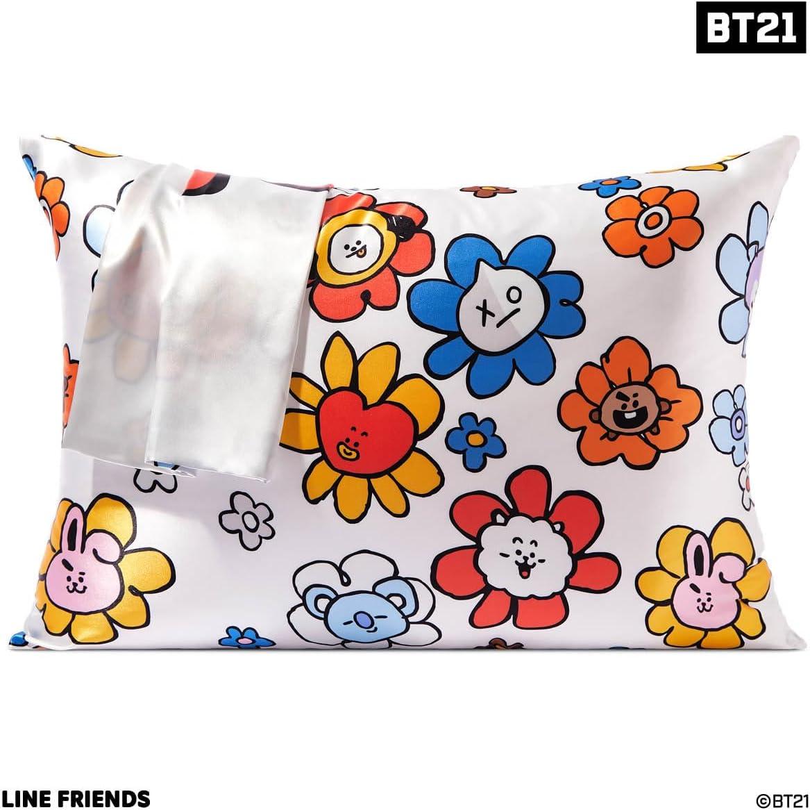 image:imageLisa Frank x Kitsch Satin Pillowcase with Zipper for Hair amp Skin Softer Than Silk Pillow Cases Smooth Cooling Satin Pillow Case WrinkleFree King Size Satin Pillow Case 19x36 Rainbow LeopardBt21 Rj