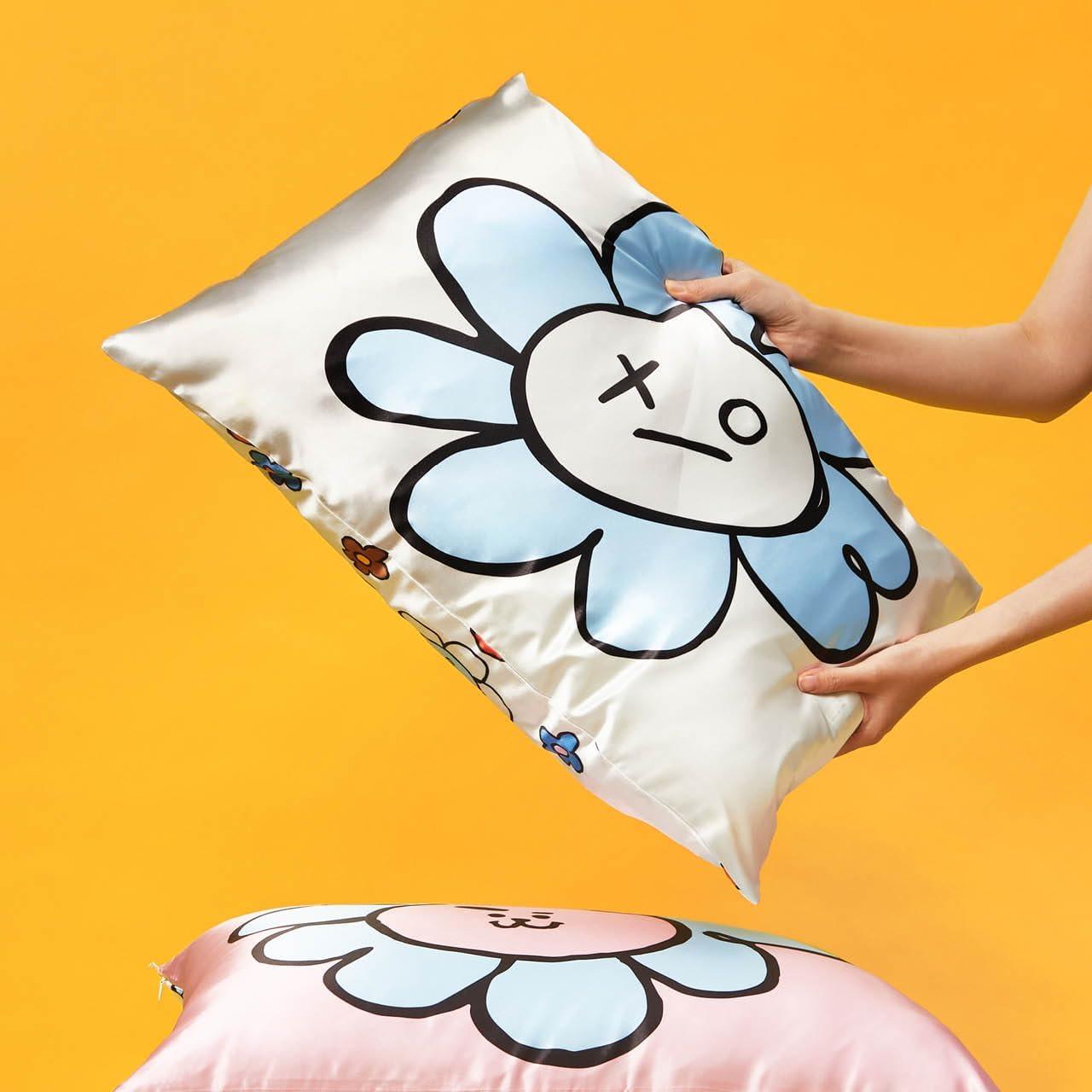 image:imageLisa Frank x Kitsch Satin Pillowcase with Zipper for Hair amp Skin Softer Than Silk Pillow Cases Smooth Cooling Satin Pillow Case WrinkleFree King Size Satin Pillow Case 19x36 Rainbow LeopardBt21 Van