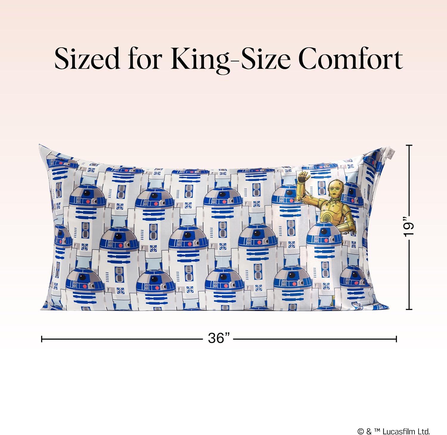 image:imageLisa Frank x Kitsch Satin Pillowcase with Zipper for Hair amp Skin Softer Than Silk Pillow Cases Smooth Cooling Satin Pillow Case WrinkleFree King Size Satin Pillow Case 19x36 Rainbow LeopardR2d2 C3po