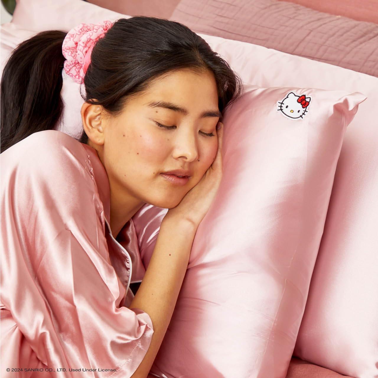 image:imageLisa Frank x Kitsch Satin Pillowcase with Zipper for Hair amp Skin Softer Than Silk Pillow Cases Smooth Cooling Satin Pillow Case WrinkleFree King Size Satin Pillow Case 19x36 Rainbow LeopardHello Kitty Pink Kitty Face