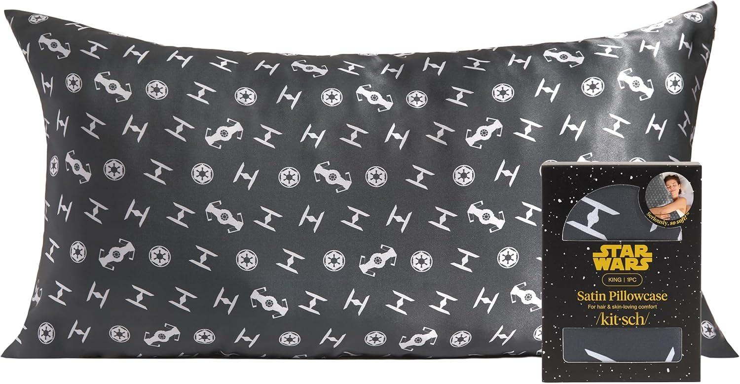 image:imageLisa Frank x Kitsch Satin Pillowcase with Zipper for Hair amp Skin Softer Than Silk Pillow Cases Smooth Cooling Satin Pillow Case WrinkleFree King Size Satin Pillow Case 19x36 Rainbow LeopardGalactic Empire