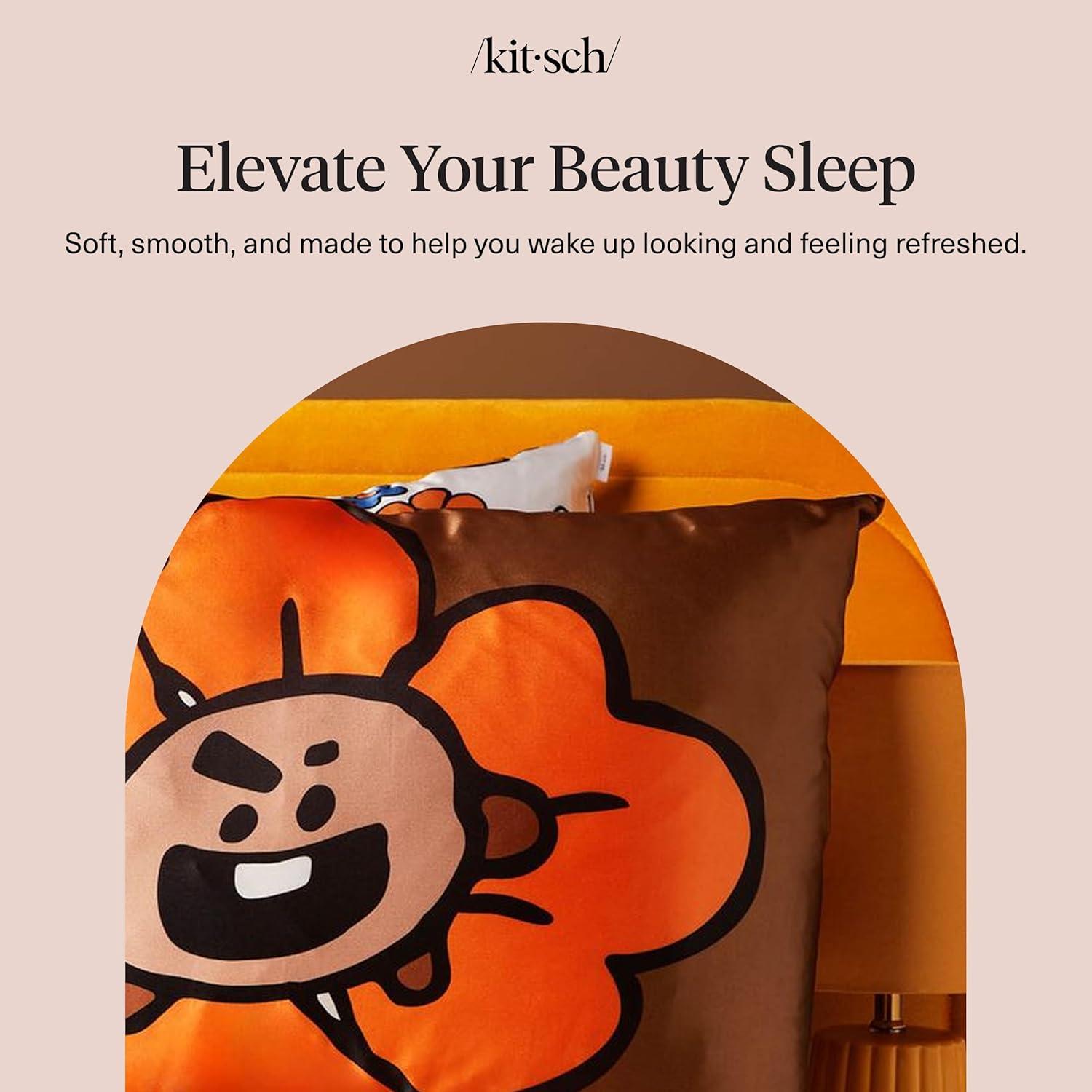 image:imageLisa Frank x Kitsch Satin Pillowcase with Zipper for Hair amp Skin Softer Than Silk Pillow Cases Smooth Cooling Satin Pillow Case WrinkleFree King Size Satin Pillow Case 19x36 Rainbow LeopardBt21 Shooky