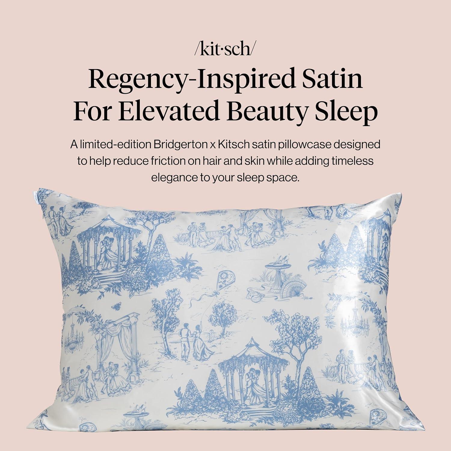 image:imageLisa Frank x Kitsch Satin Pillowcase with Zipper for Hair amp Skin Softer Than Silk Pillow Cases Smooth Cooling Satin Pillow Case WrinkleFree King Size Satin Pillow Case 19x36 Rainbow LeopardGarden Toile