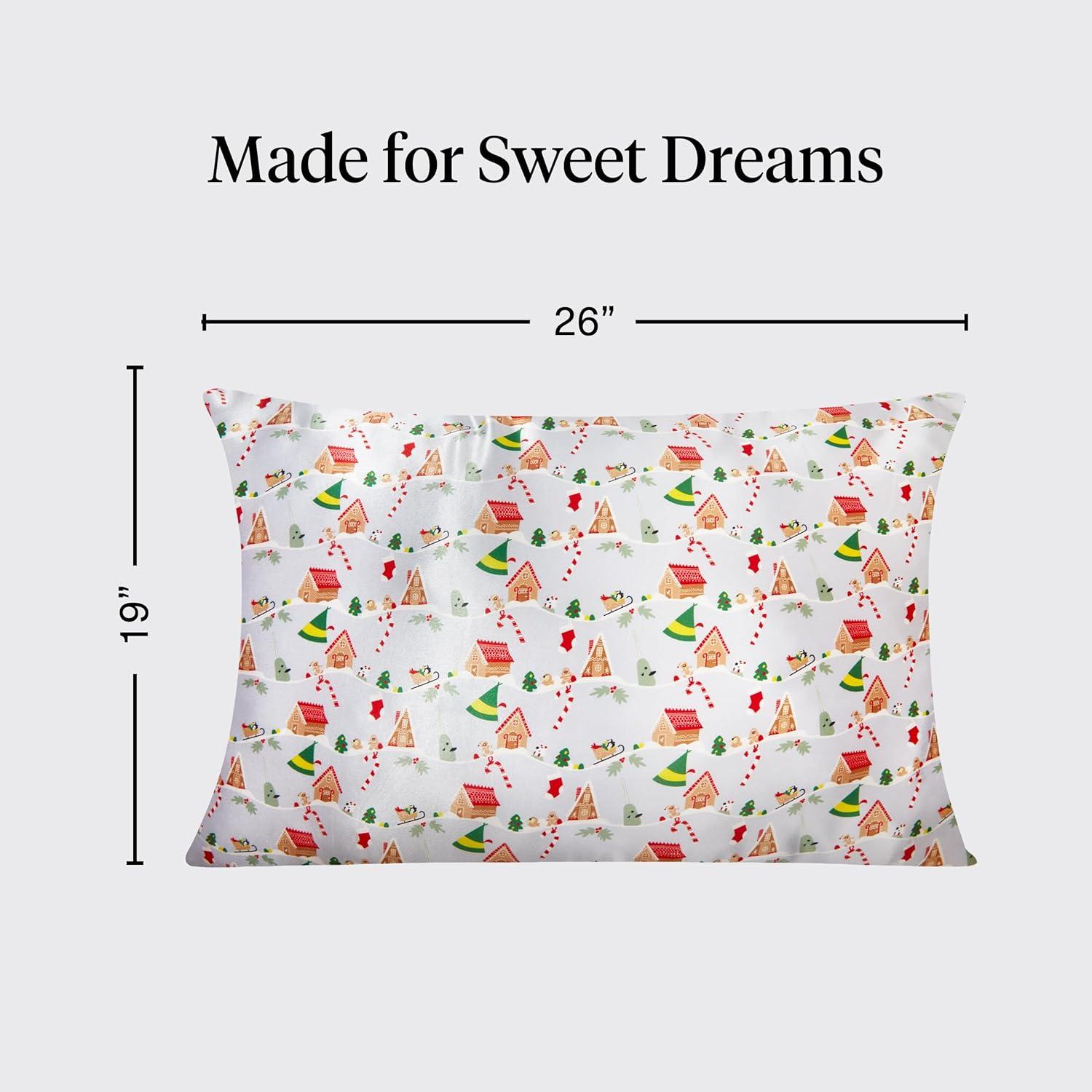 image:imageLisa Frank x Kitsch Satin Pillowcase with Zipper for Hair amp Skin Softer Than Silk Pillow Cases Smooth Cooling Satin Pillow Case WrinkleFree King Size Satin Pillow Case 19x36 Rainbow LeopardElf Periwinkle Christmas