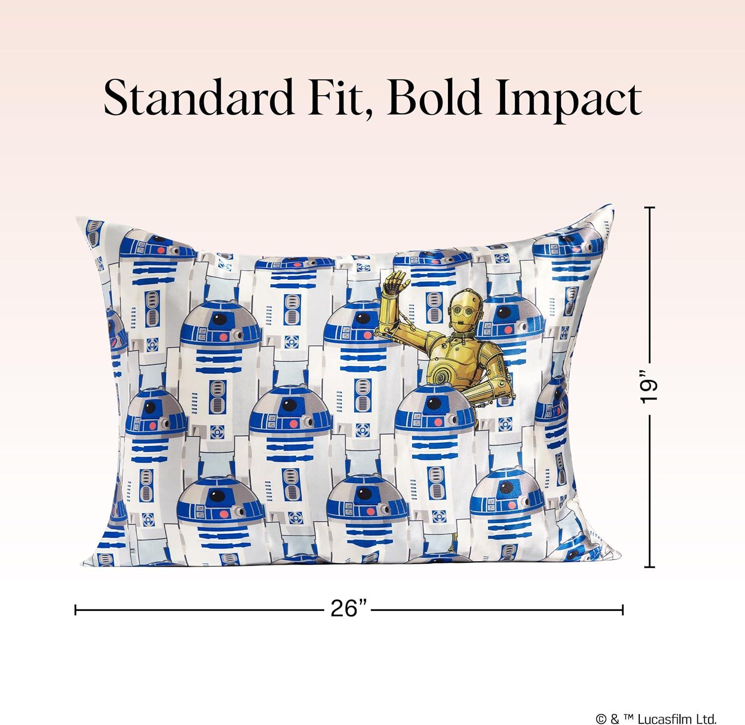 image:imageLisa Frank x Kitsch Satin Pillowcase with Zipper for Hair amp Skin Softer Than Silk Pillow Cases Smooth Cooling Satin Pillow Case WrinkleFree King Size Satin Pillow Case 19x36 Rainbow LeopardR2d2 C3po