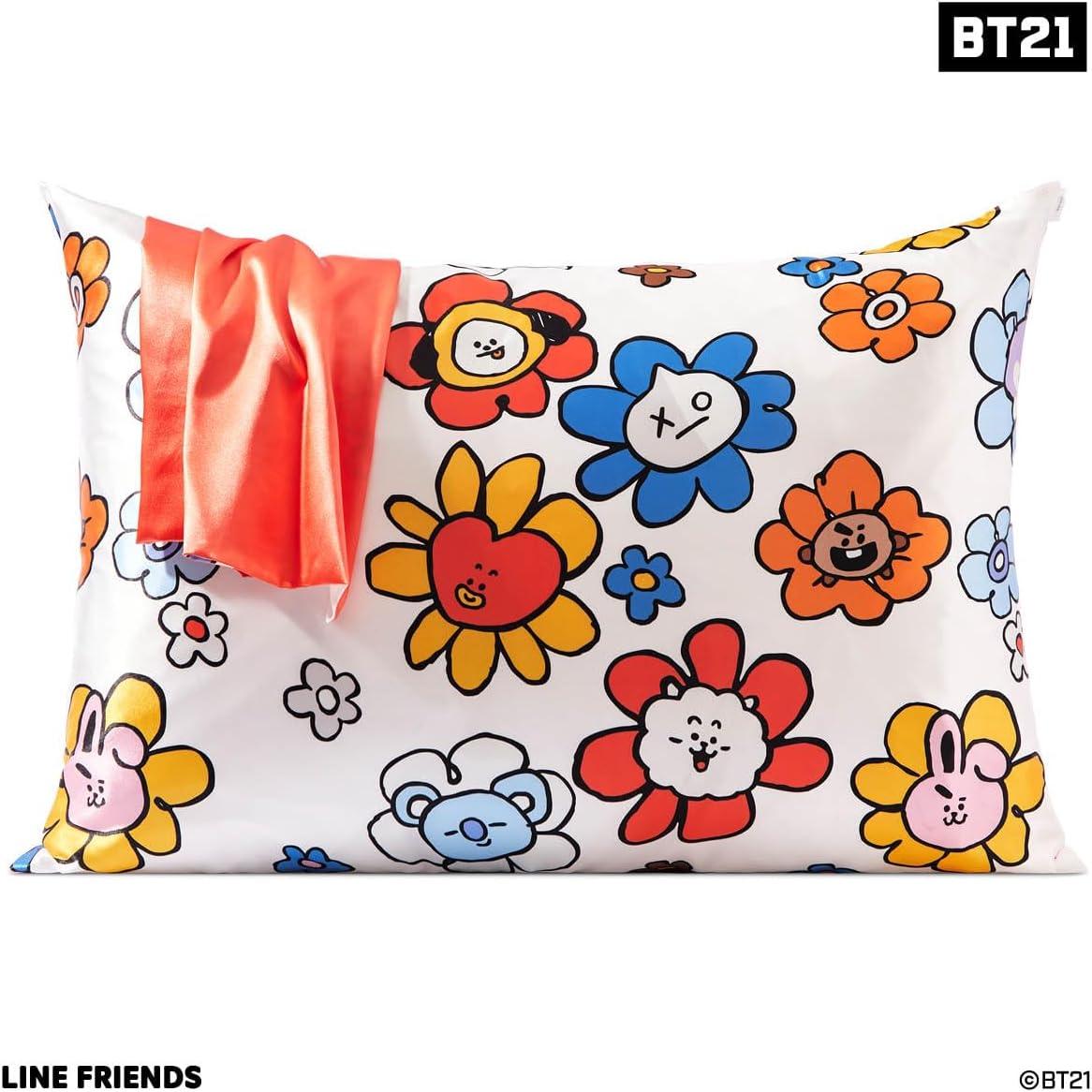 image:imageLisa Frank x Kitsch Satin Pillowcase with Zipper for Hair amp Skin Softer Than Silk Pillow Cases Smooth Cooling Satin Pillow Case WrinkleFree King Size Satin Pillow Case 19x36 Rainbow LeopardBt21 Tata