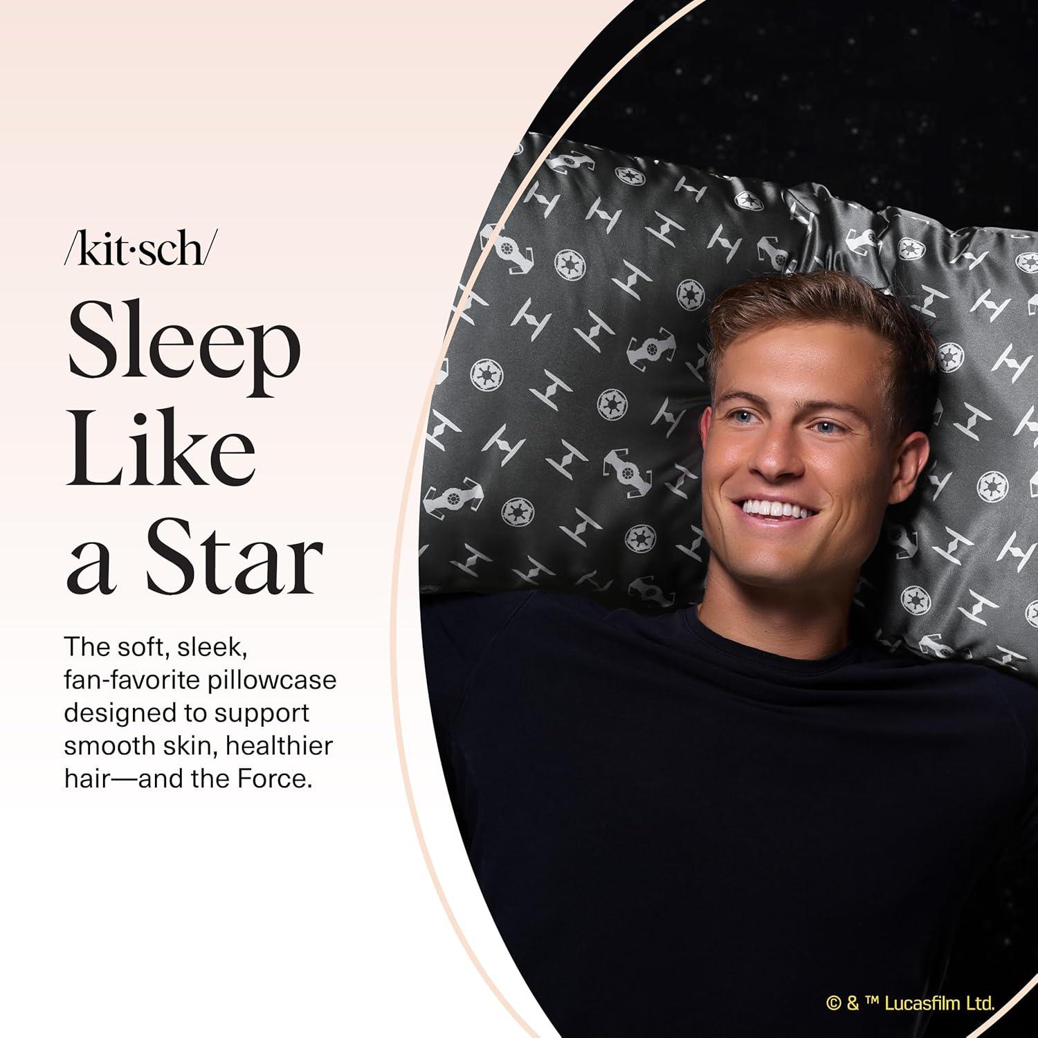 image:imageLisa Frank x Kitsch Satin Pillowcase with Zipper for Hair amp Skin Softer Than Silk Pillow Cases Smooth Cooling Satin Pillow Case WrinkleFree King Size Satin Pillow Case 19x36 Rainbow LeopardGalactic Empire