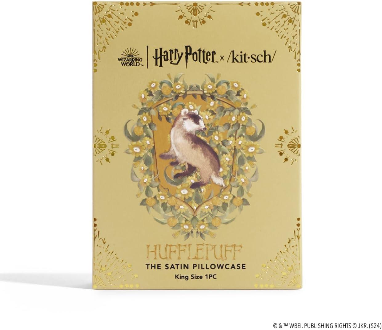 image:imageLisa Frank x Kitsch Satin Pillowcase with Zipper for Hair amp Skin Softer Than Silk Pillow Cases Smooth Cooling Satin Pillow Case WrinkleFree King Size Satin Pillow Case 19x36 Rainbow LeopardHarry Potter Hufflepuff