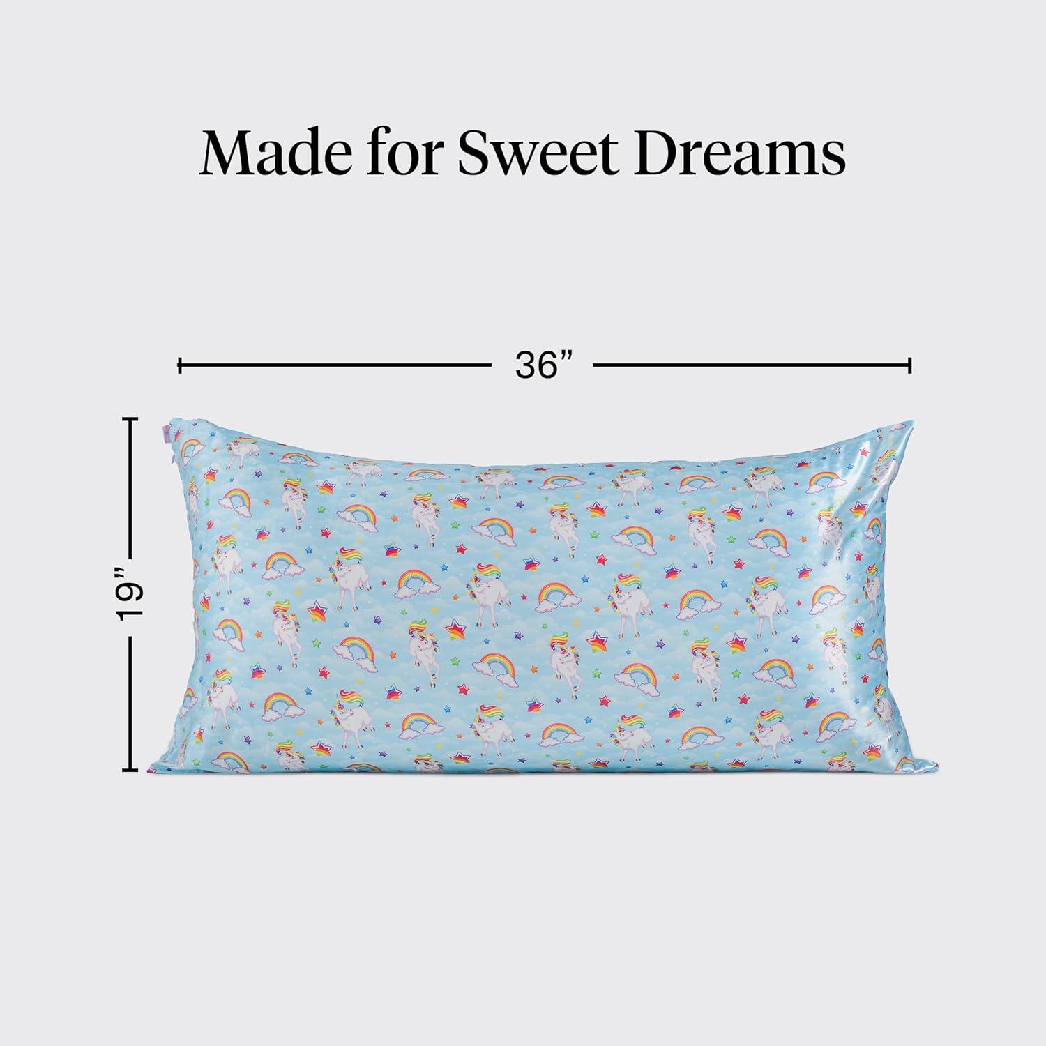 image:imageLisa Frank x Kitsch Satin Pillowcase with Zipper for Hair amp Skin Softer Than Silk Pillow Cases Smooth Cooling Satin Pillow Case WrinkleFree King Size Satin Pillow Case 19x36 Rainbow LeopardMarkietm