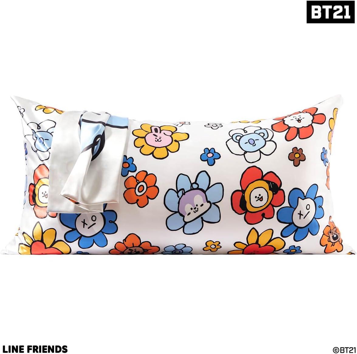 image:imageLisa Frank x Kitsch Satin Pillowcase with Zipper for Hair amp Skin Softer Than Silk Pillow Cases Smooth Cooling Satin Pillow Case WrinkleFree King Size Satin Pillow Case 19x36 Rainbow LeopardBt21 Van