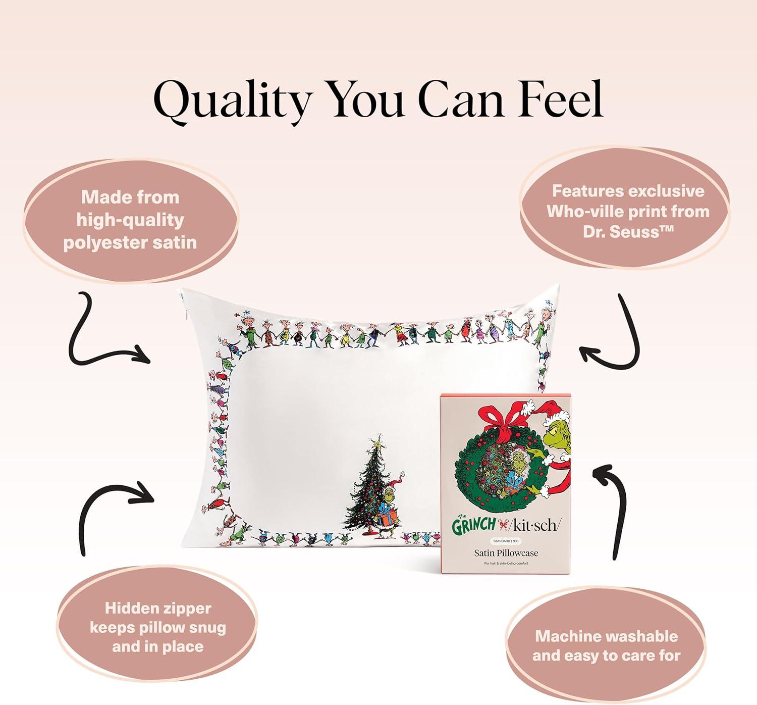 image:imageLisa Frank x Kitsch Satin Pillowcase with Zipper for Hair amp Skin Softer Than Silk Pillow Cases Smooth Cooling Satin Pillow Case WrinkleFree King Size Satin Pillow Case 19x36 Rainbow LeopardWhoville