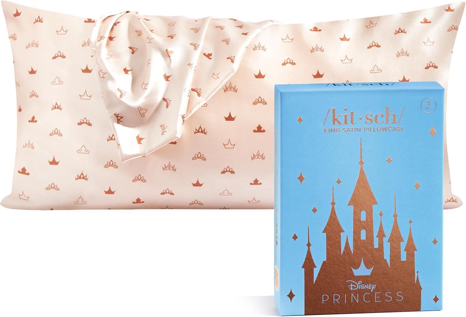 image:imageLisa Frank x Kitsch Satin Pillowcase with Zipper for Hair amp Skin Softer Than Silk Pillow Cases Smooth Cooling Satin Pillow Case WrinkleFree King Size Satin Pillow Case 19x36 Rainbow LeopardDisney Desert Crown