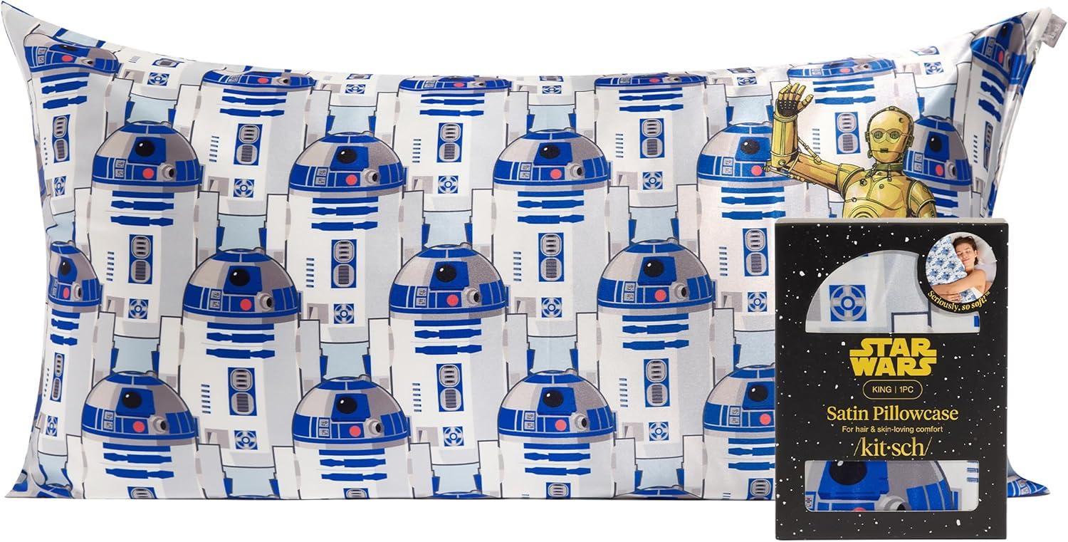 image:imageLisa Frank x Kitsch Satin Pillowcase with Zipper for Hair amp Skin Softer Than Silk Pillow Cases Smooth Cooling Satin Pillow Case WrinkleFree King Size Satin Pillow Case 19x36 Rainbow LeopardR2d2 C3po