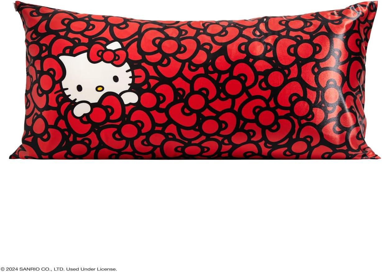 image:imageLisa Frank x Kitsch Satin Pillowcase with Zipper for Hair amp Skin Softer Than Silk Pillow Cases Smooth Cooling Satin Pillow Case WrinkleFree King Size Satin Pillow Case 19x36 Rainbow LeopardHello Kitty Sea of Bows
