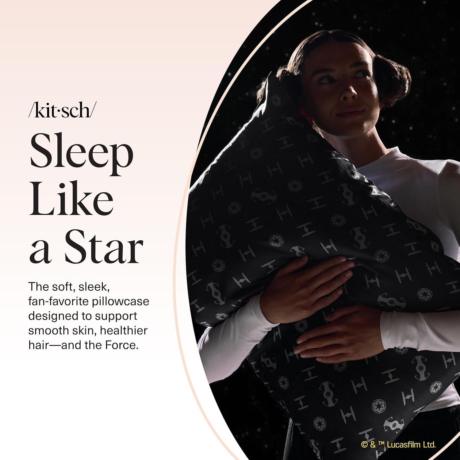 image:imageLisa Frank x Kitsch Satin Pillowcase with Zipper for Hair amp Skin Softer Than Silk Pillow Cases Smooth Cooling Satin Pillow Case WrinkleFree King Size Satin Pillow Case 19x36 Rainbow LeopardGalactic Empire