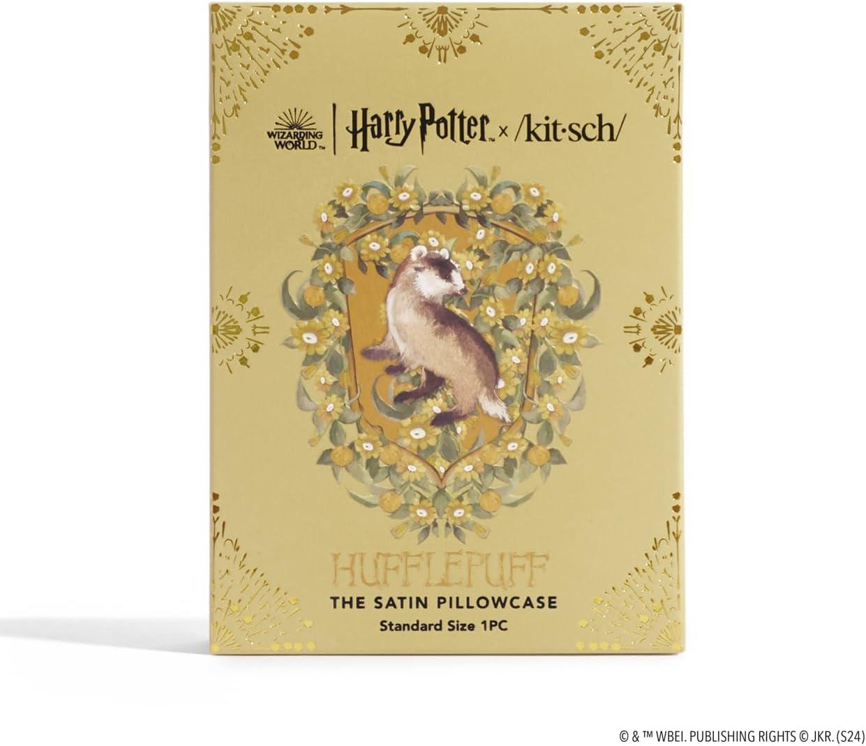 image:imageLisa Frank x Kitsch Satin Pillowcase with Zipper for Hair amp Skin Softer Than Silk Pillow Cases Smooth Cooling Satin Pillow Case WrinkleFree King Size Satin Pillow Case 19x36 Rainbow LeopardHarry Potter Hufflepuff