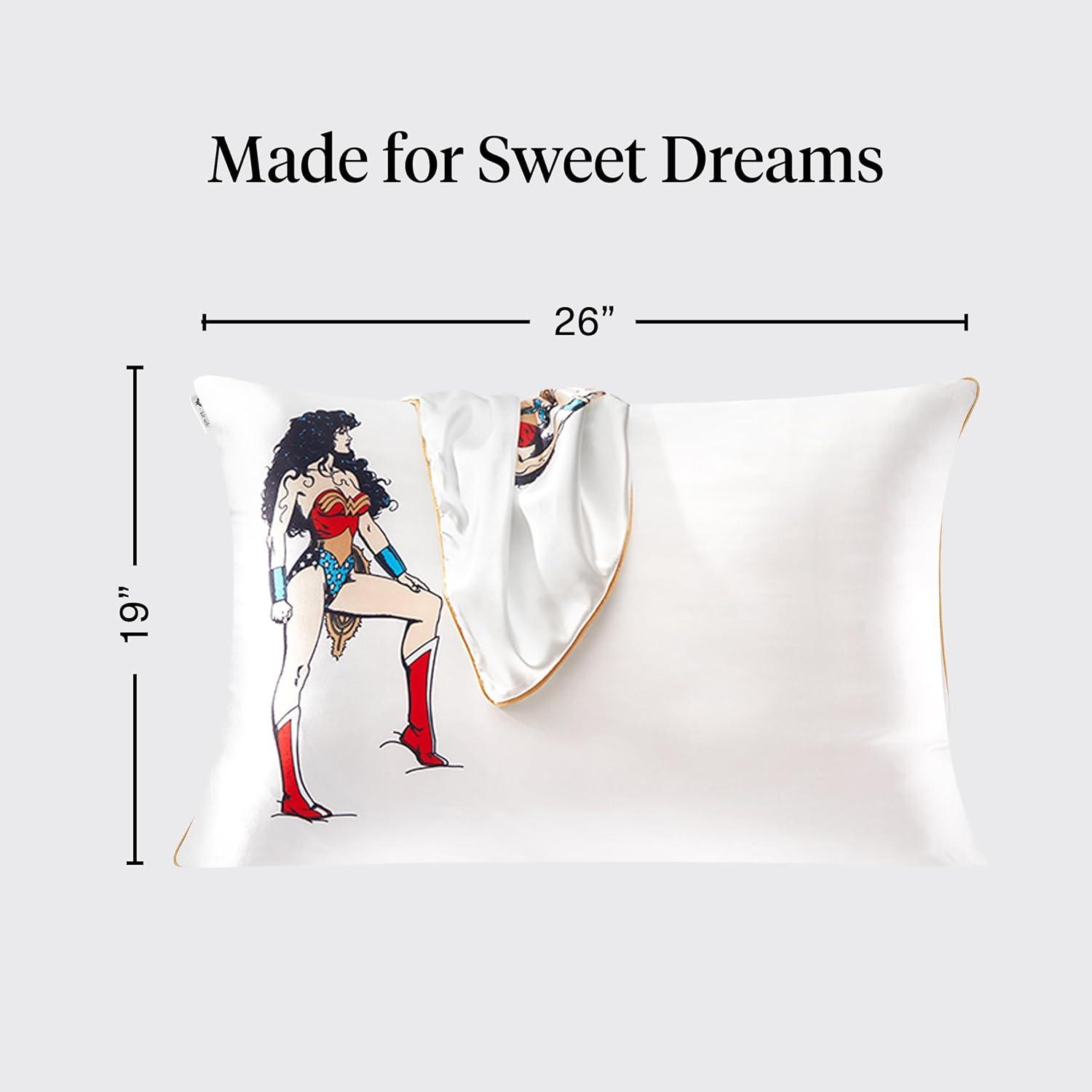 image:imageLisa Frank x Kitsch Satin Pillowcase with Zipper for Hair amp Skin Softer Than Silk Pillow Cases Smooth Cooling Satin Pillow Case WrinkleFree King Size Satin Pillow Case 19x36 Rainbow LeopardWonder Woman Believe in Wonder
