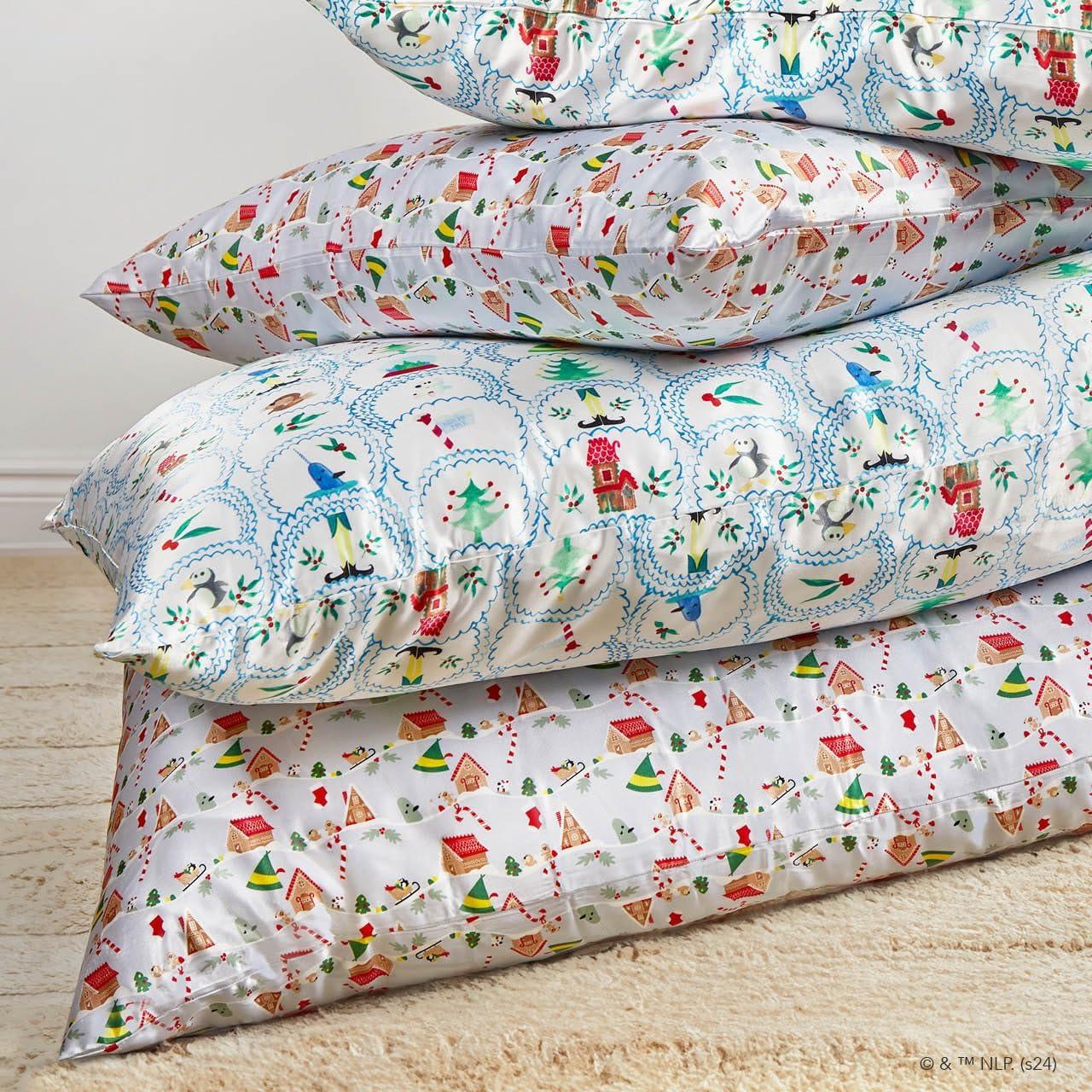 image:imageLisa Frank x Kitsch Satin Pillowcase with Zipper for Hair amp Skin Softer Than Silk Pillow Cases Smooth Cooling Satin Pillow Case WrinkleFree King Size Satin Pillow Case 19x36 Rainbow LeopardElf North Pole