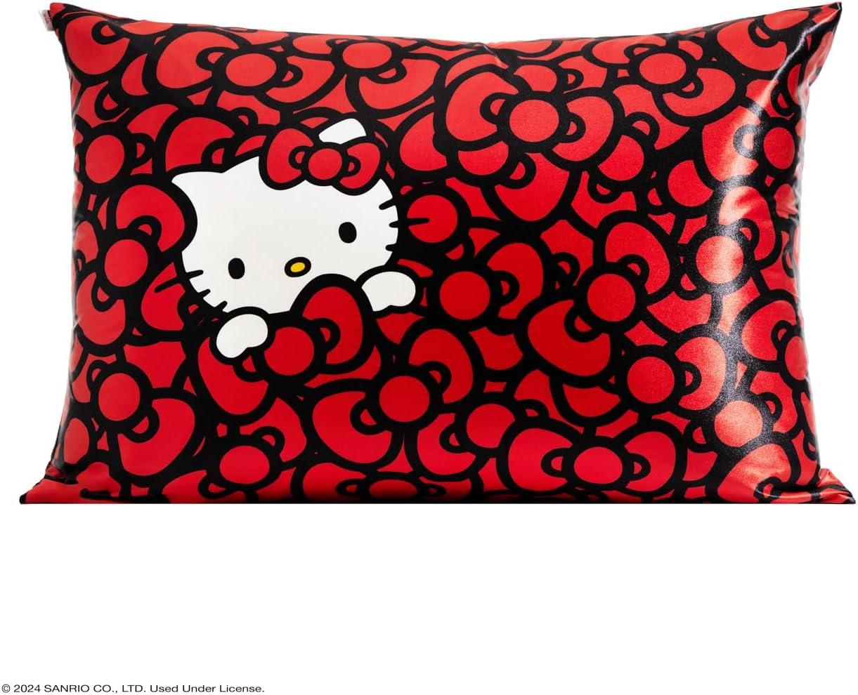 image:imageLisa Frank x Kitsch Satin Pillowcase with Zipper for Hair amp Skin Softer Than Silk Pillow Cases Smooth Cooling Satin Pillow Case WrinkleFree King Size Satin Pillow Case 19x36 Rainbow LeopardHello Kitty Sea of Bows