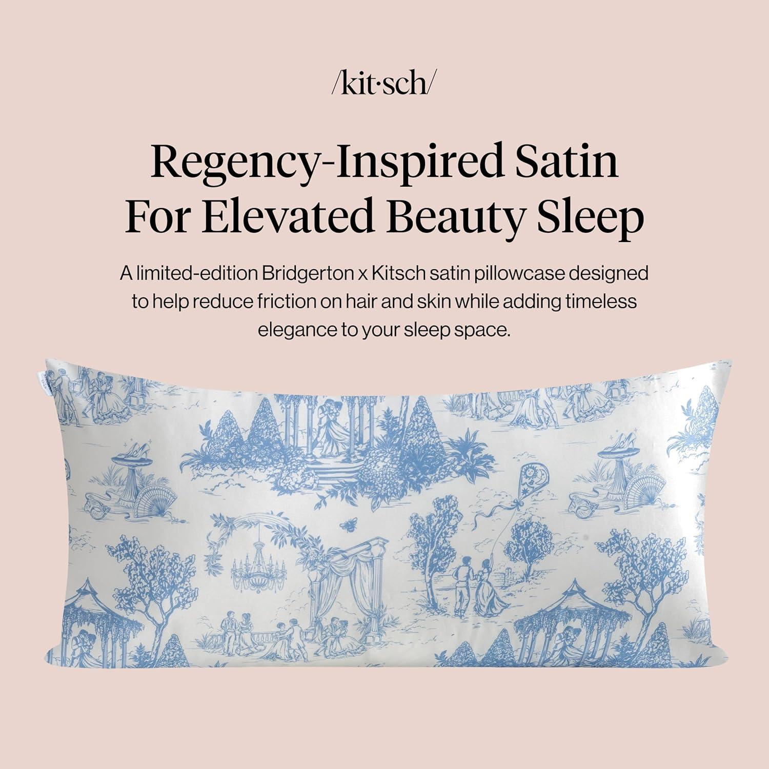 image:imageLisa Frank x Kitsch Satin Pillowcase with Zipper for Hair amp Skin Softer Than Silk Pillow Cases Smooth Cooling Satin Pillow Case WrinkleFree King Size Satin Pillow Case 19x36 Rainbow LeopardGarden Toile