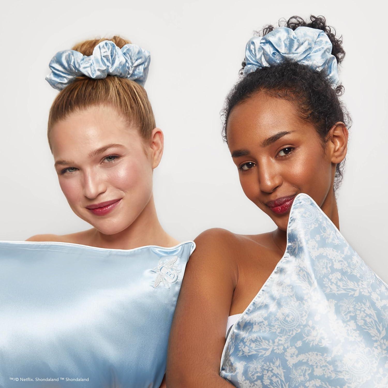 image:imageLisa Frank x Kitsch Satin Pillowcase with Zipper for Hair amp Skin Softer Than Silk Pillow Cases Smooth Cooling Satin Pillow Case WrinkleFree King Size Satin Pillow Case 19x36 Rainbow LeopardBridgerton Toile De Blue