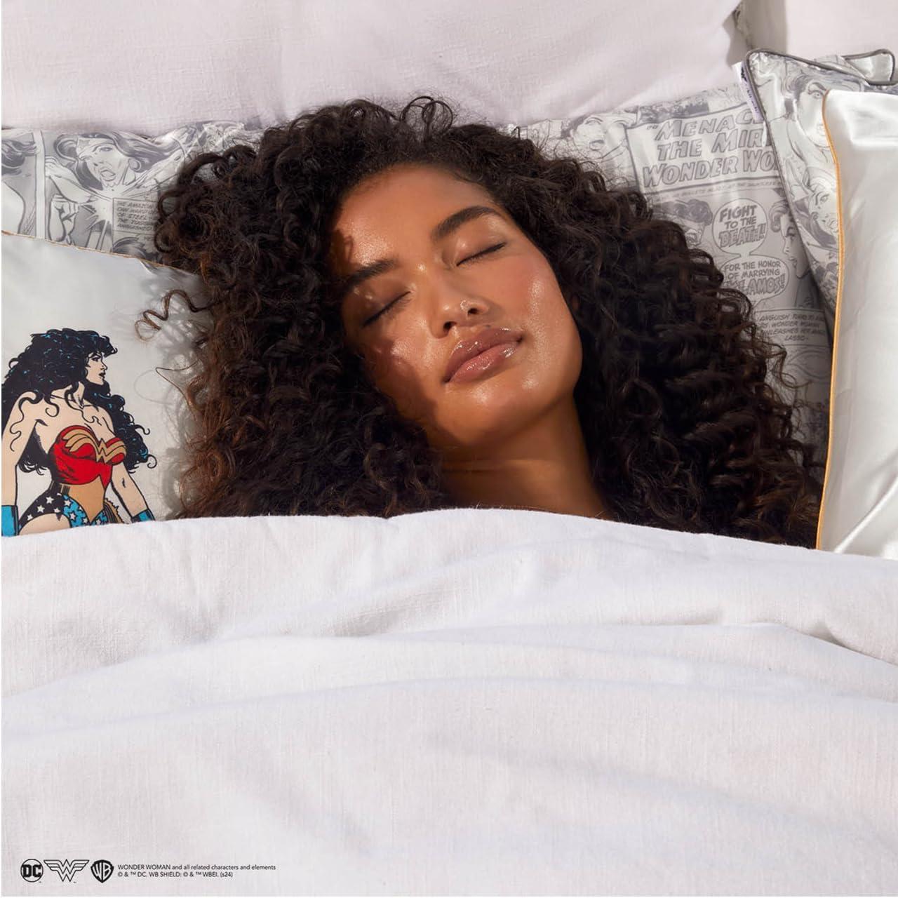 image:imageLisa Frank x Kitsch Satin Pillowcase with Zipper for Hair amp Skin Softer Than Silk Pillow Cases Smooth Cooling Satin Pillow Case WrinkleFree King Size Satin Pillow Case 19x36 Rainbow LeopardWonder Woman Comic