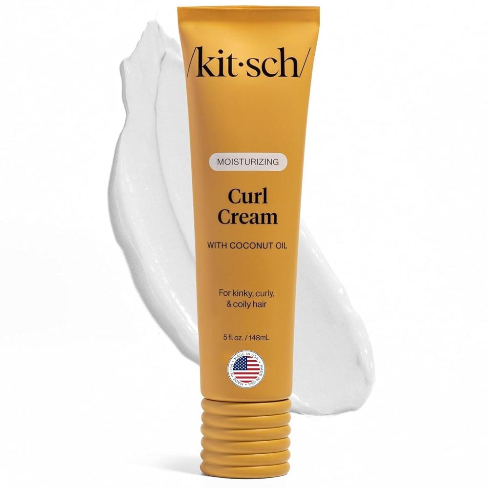 image:imageKitsch Moisturizing Curl Cream for Curly Hair  Lightweight Curly Hair Products for Men amp Women  Defines Curls Controls Frizz amp Boosts Shine  Hydrating Curling Cream  Ideal Gifts for Women